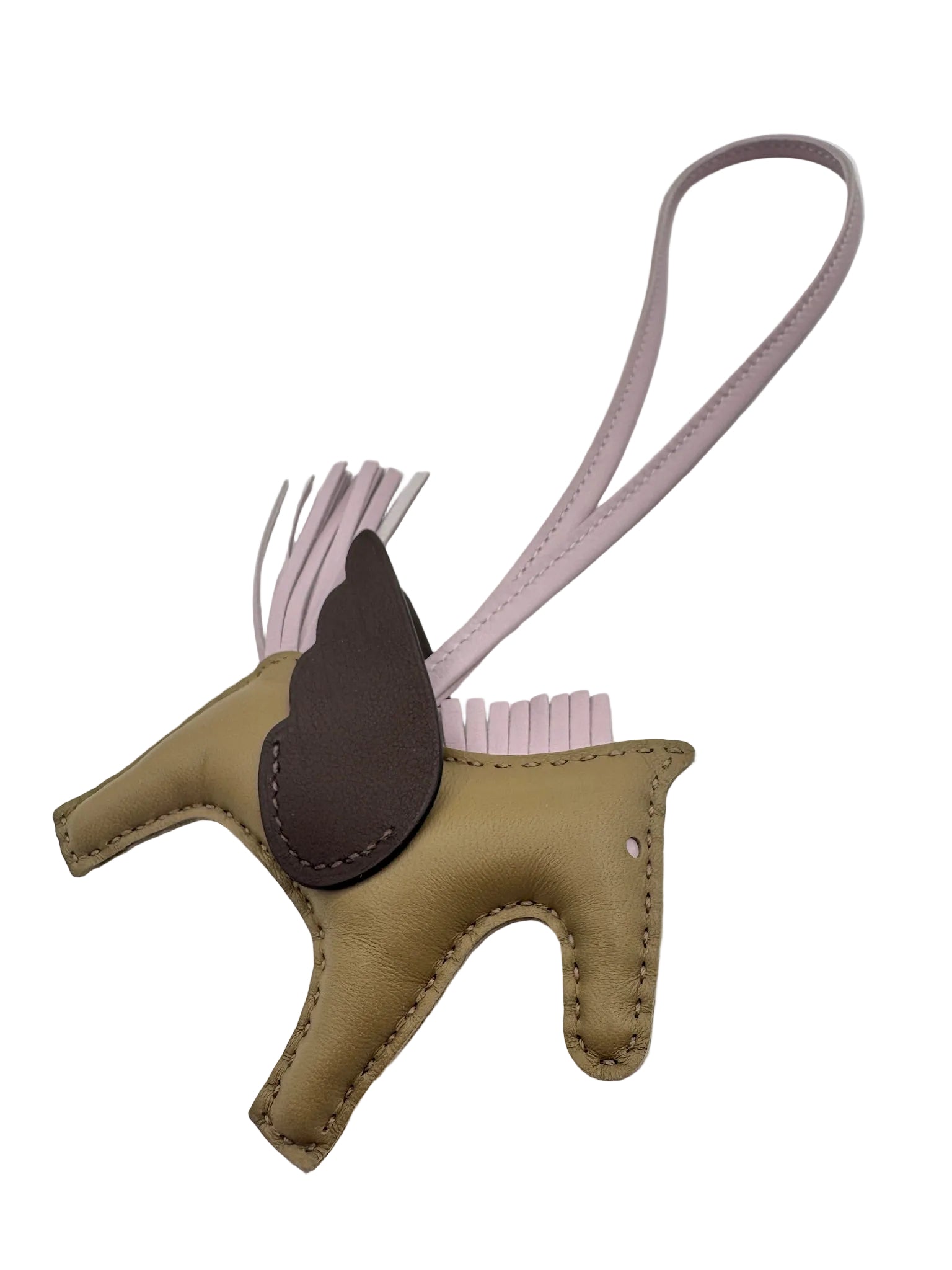 Hermès Rodeo PM Pegase Bag Charm Beige Marfa Mauve Pale Moka