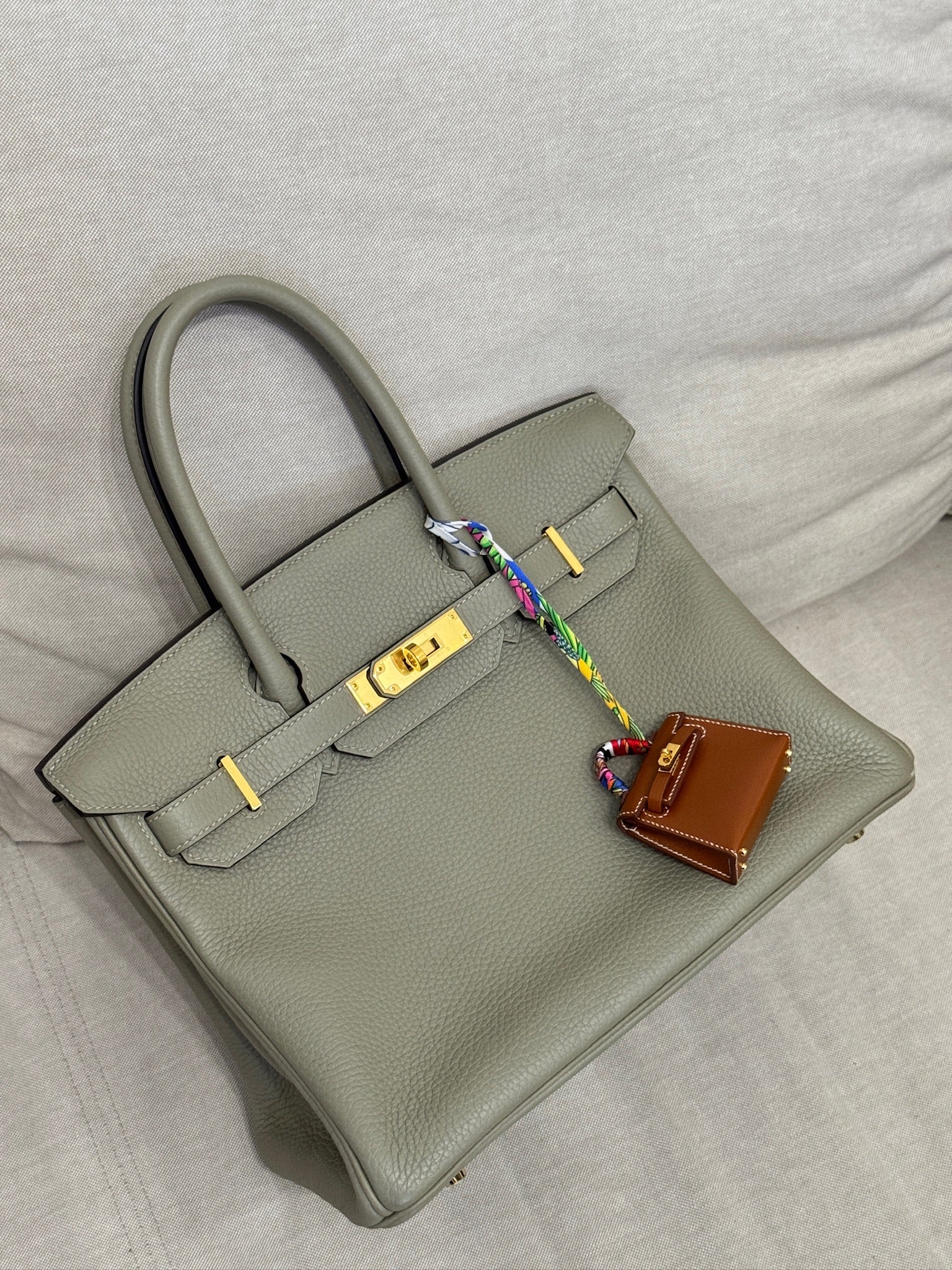 Hermès Micro Kelly Brown Bag Charm