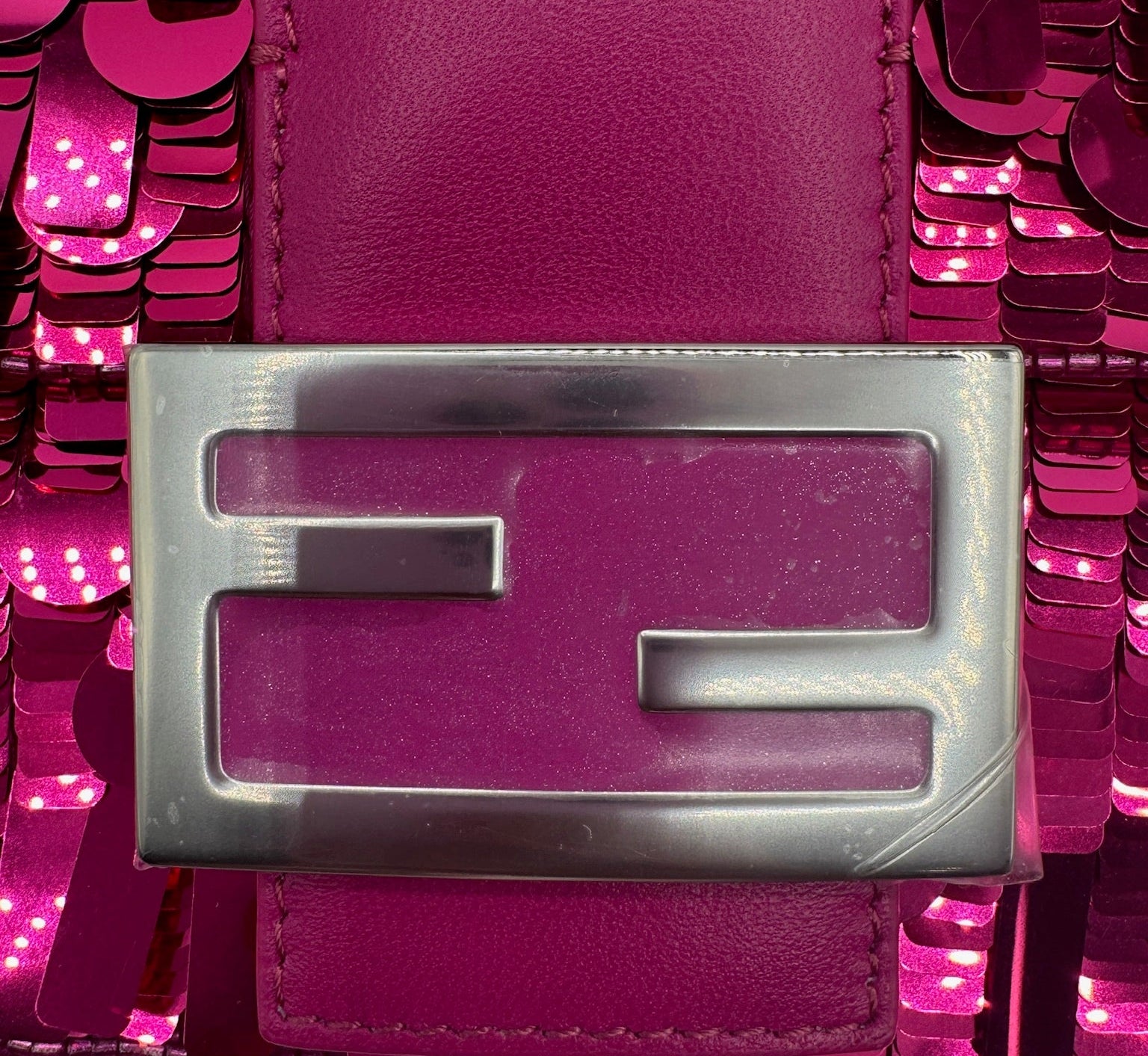 FENDI Pink Sequins Baguette