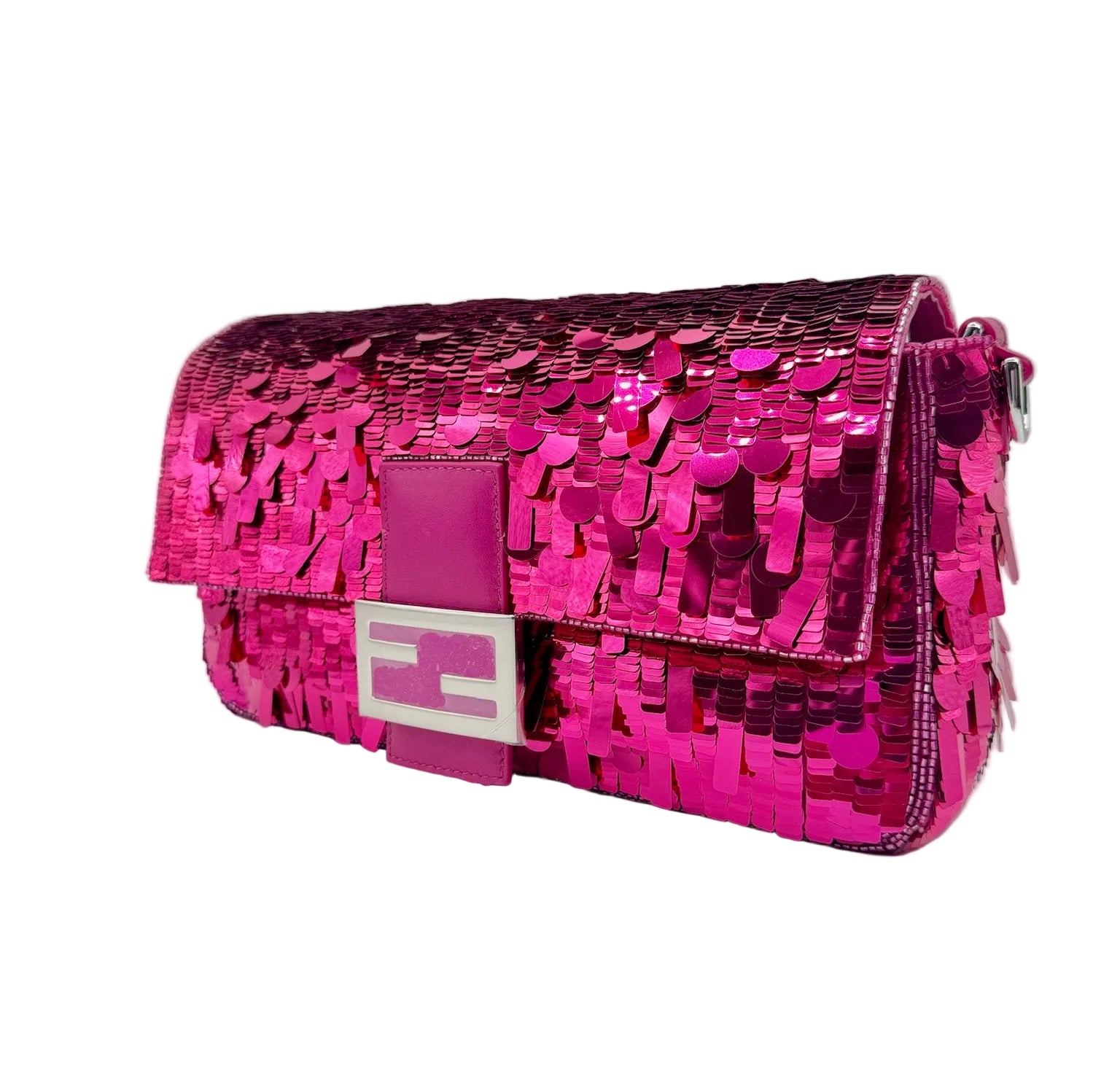 FENDI Pink Sequins Baguette