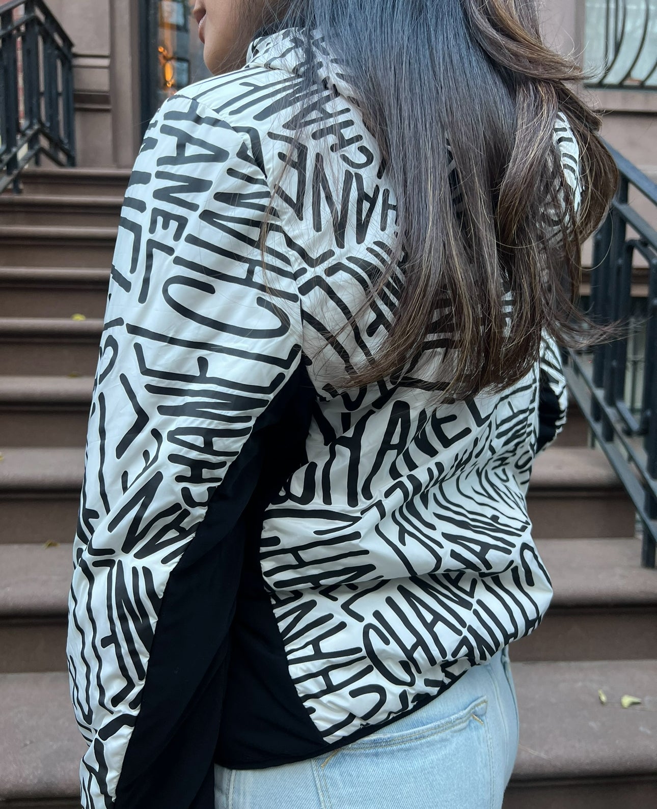 Chanel Black and White Reversible Puffer Jacket