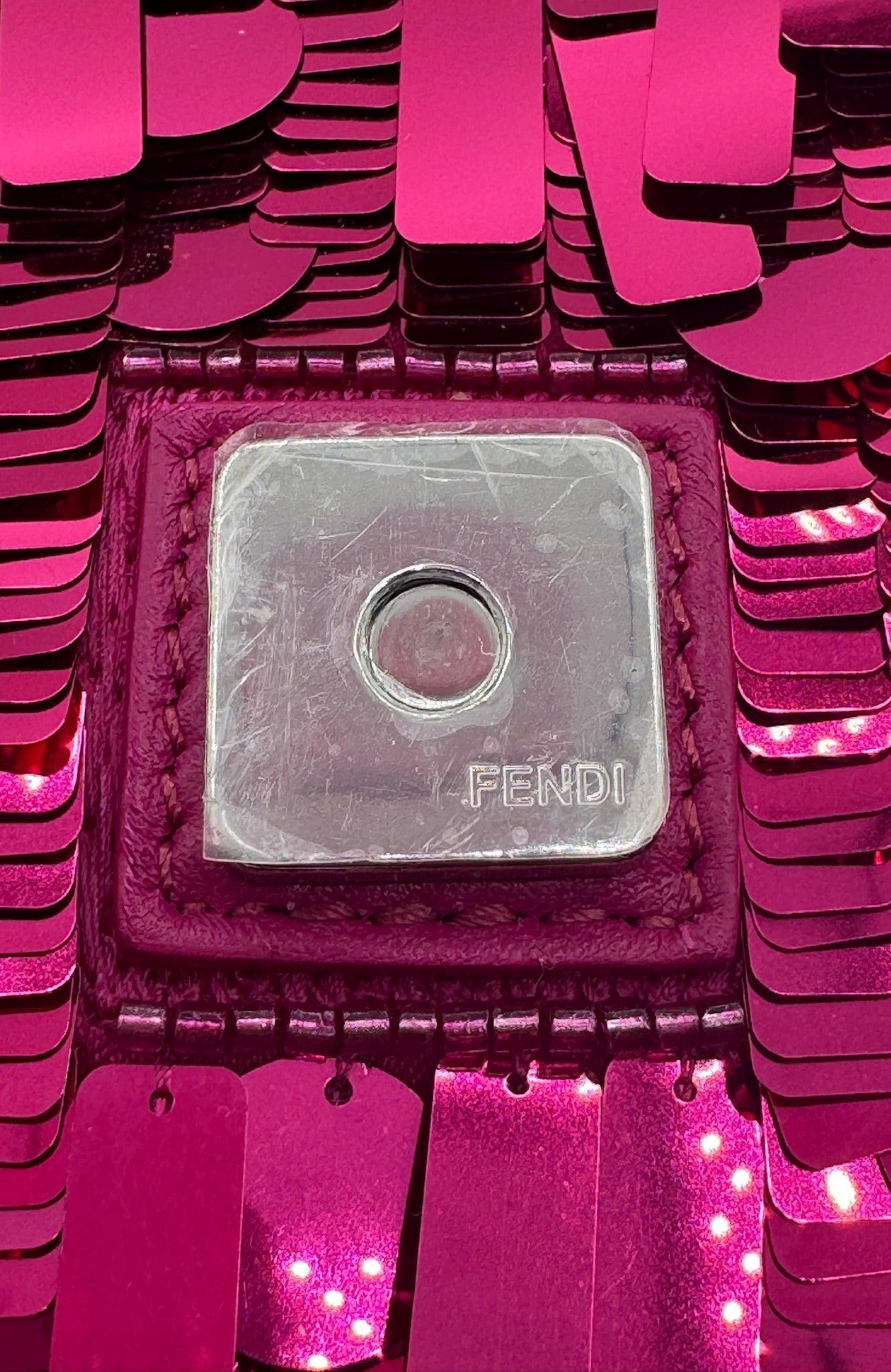 FENDI Pink Sequins Baguette