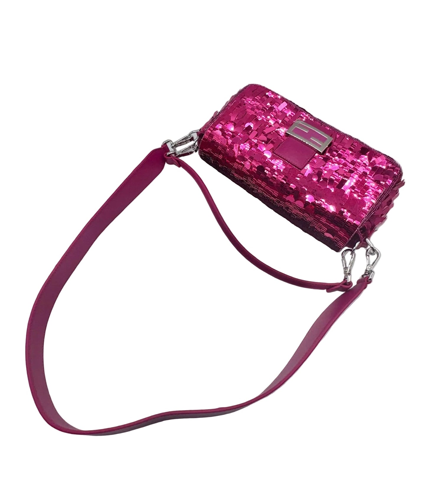 FENDI Pink Sequins Baguette