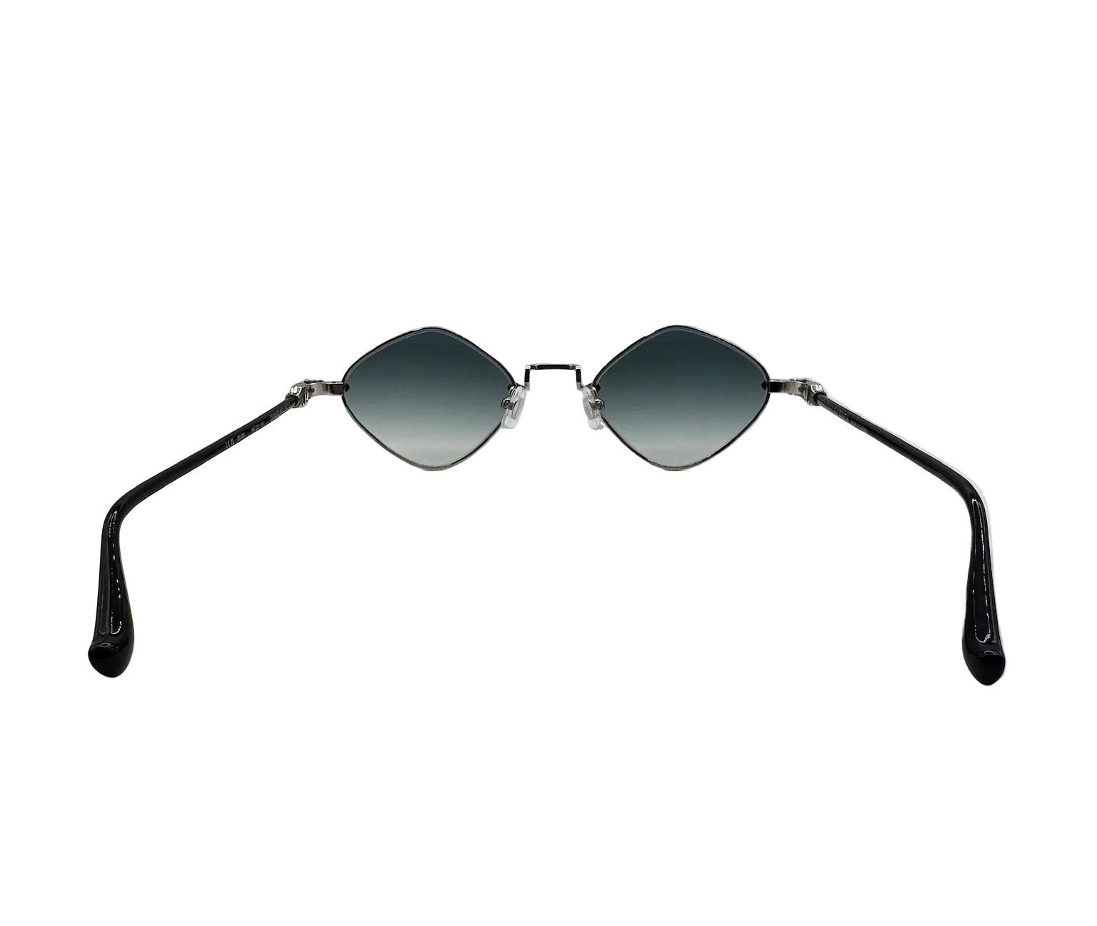 Chrome Hearts Diamond Dog Sunglasses Black Lens with Silver Frame