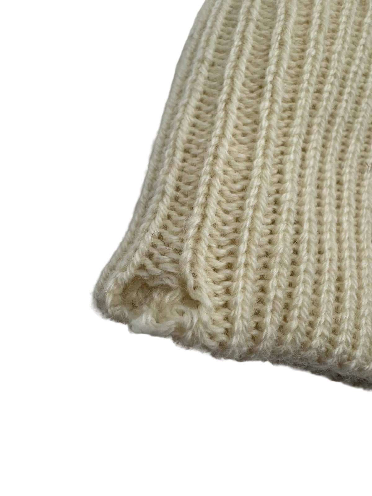 Chanel White Beanie with Black Pearls Logo