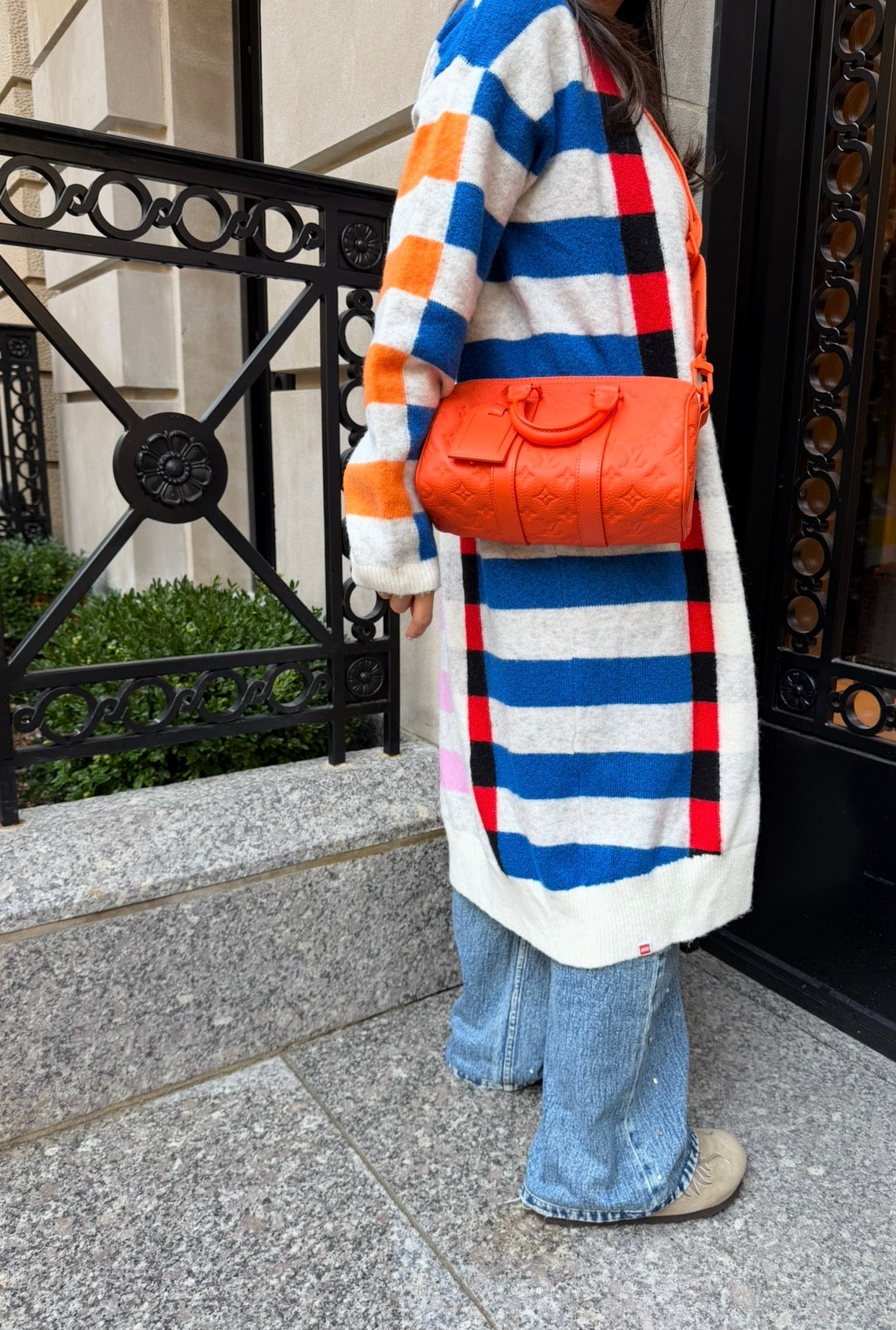 Louis Vuitton Orange Keepall Bandoulière 25