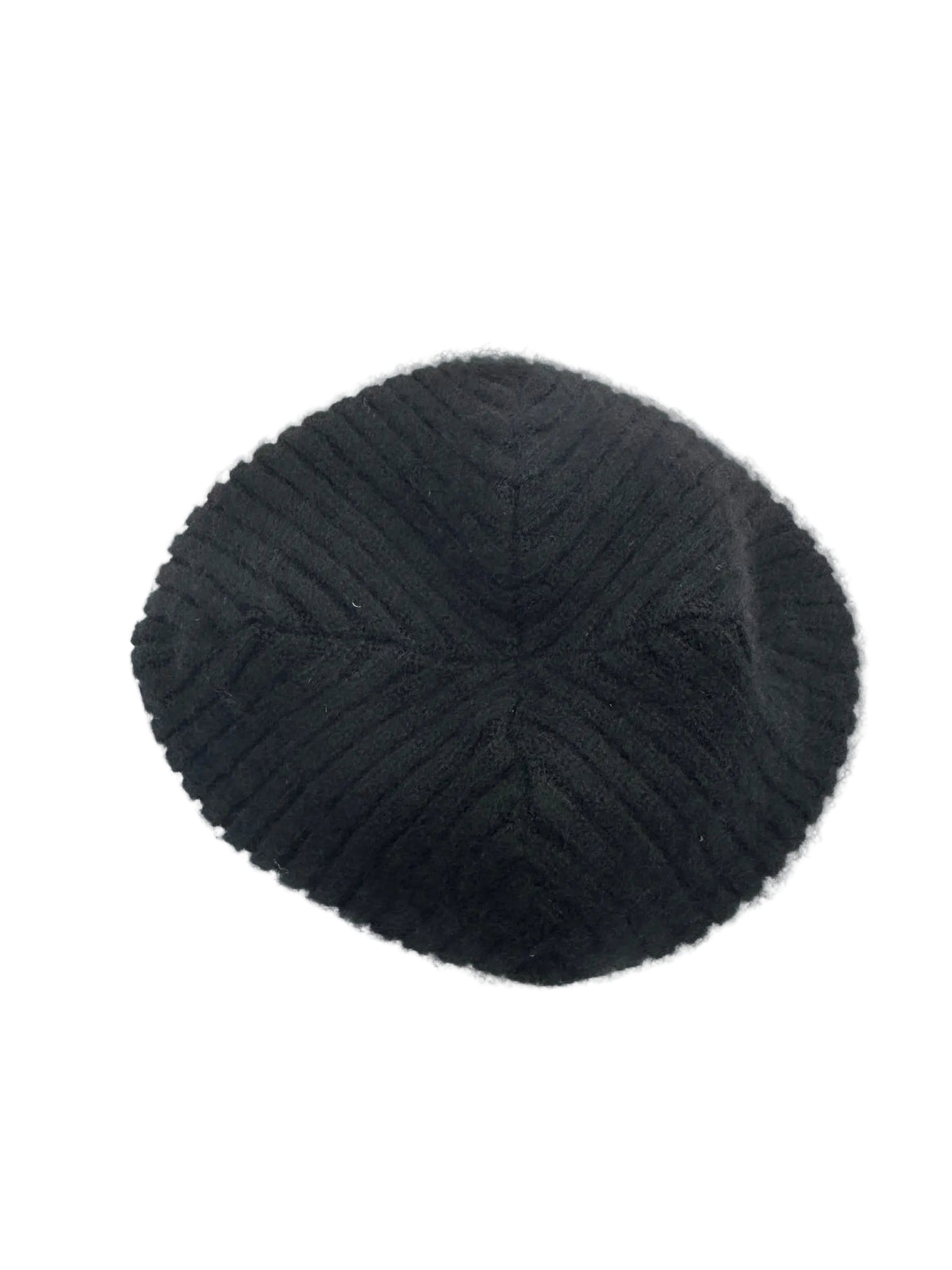 Chanel Black Beanie with White Chanel Sequins Logo