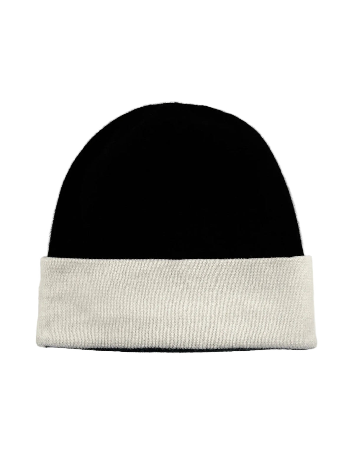 Chanel Black with White Beanie Black CC Logo