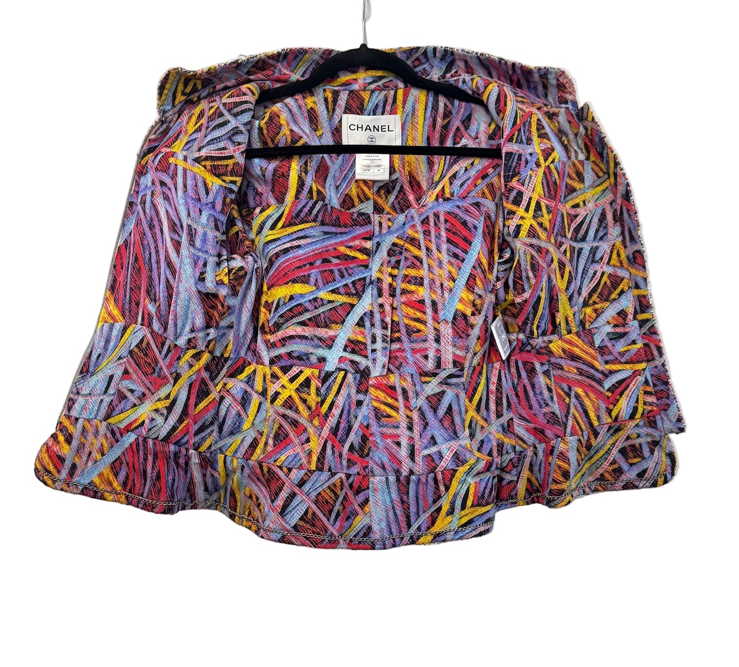 CHANEL Multicolor Tweed Jacket with Zippers