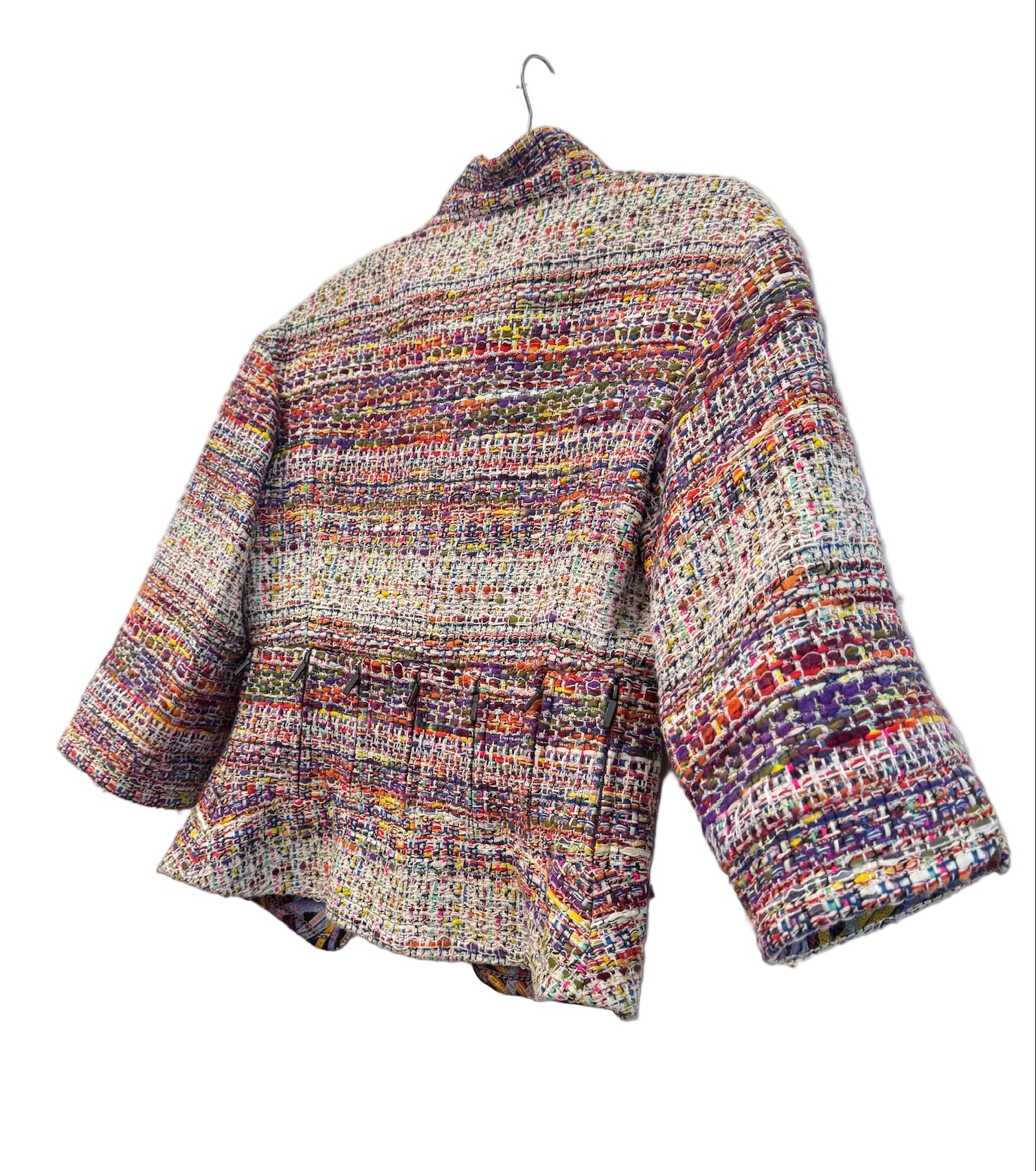 CHANEL Multicolor Tweed Jacket with Zippers