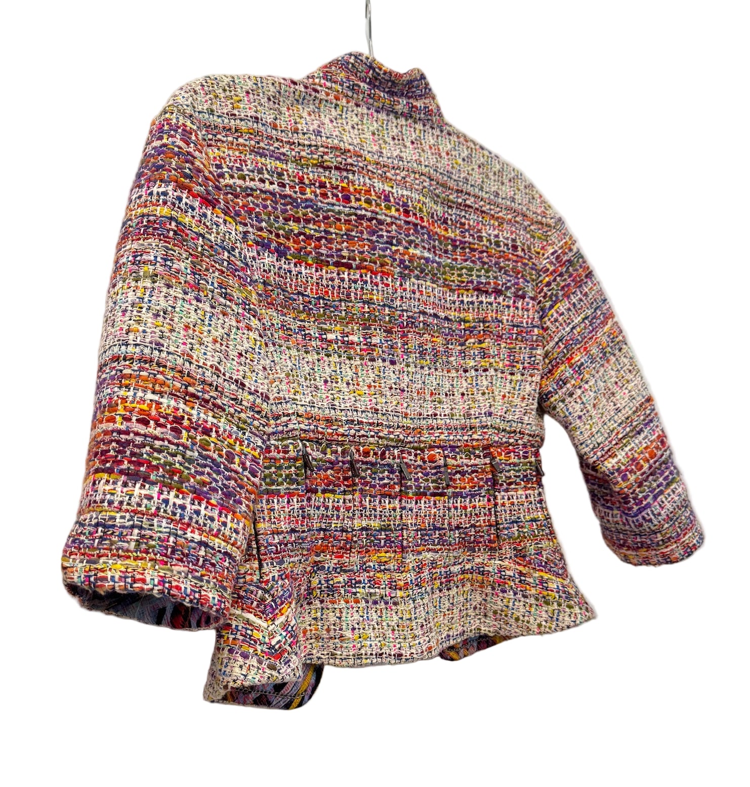 CHANEL Multicolor Tweed Jacket with Zippers