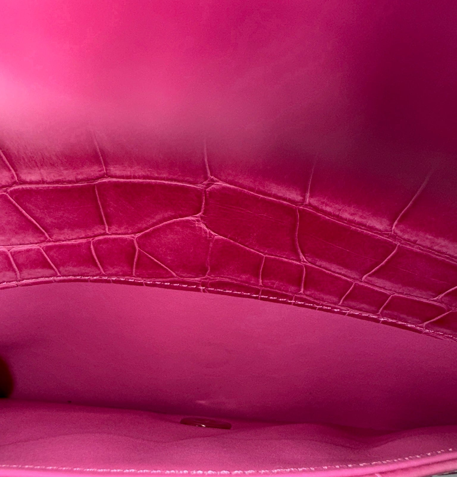 Chanel Pink Ombre Alligator Large Classic Double Flapbag