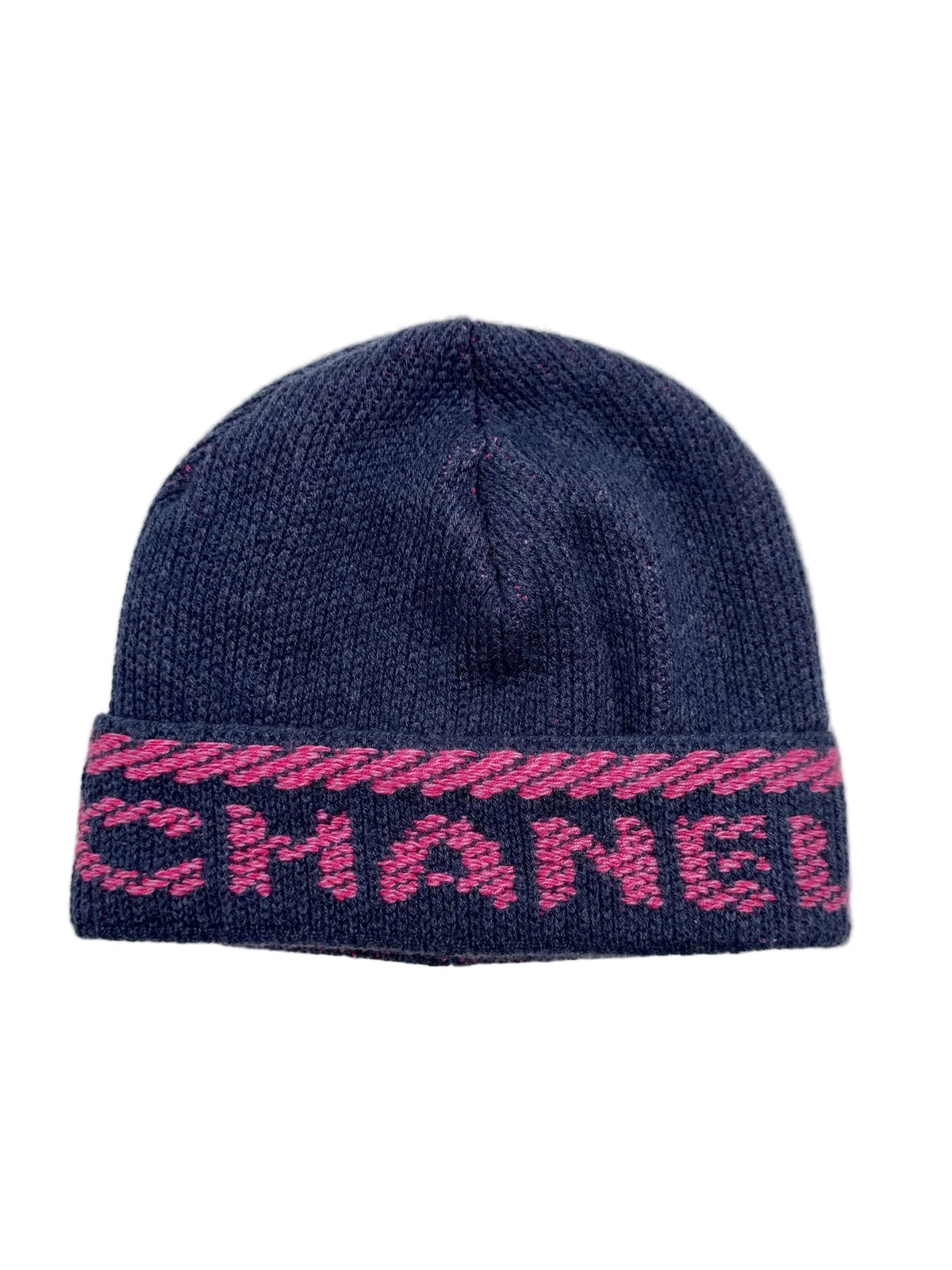 Chanel Blue and Pink Beanie