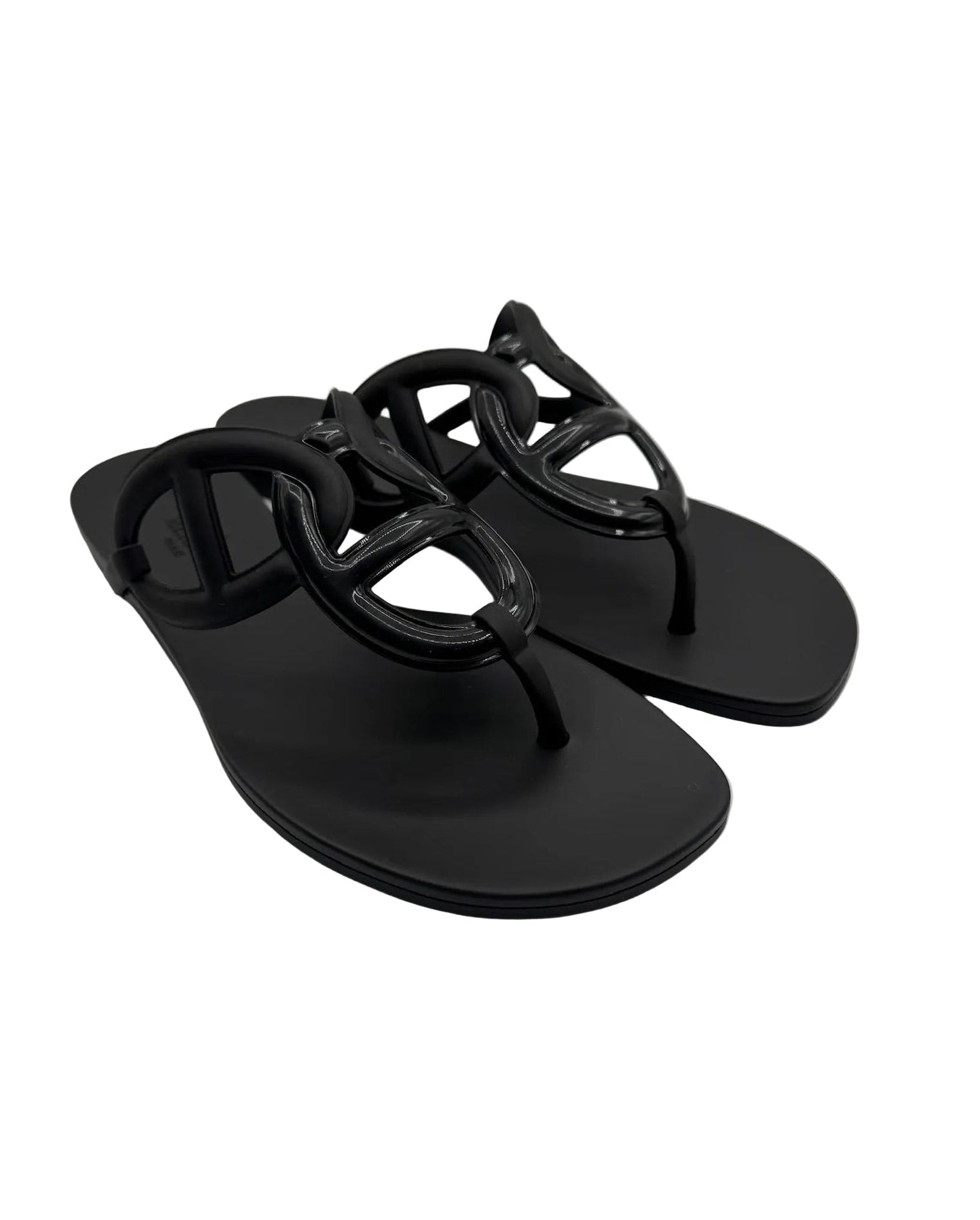 Hermès Egerie Black Sandal