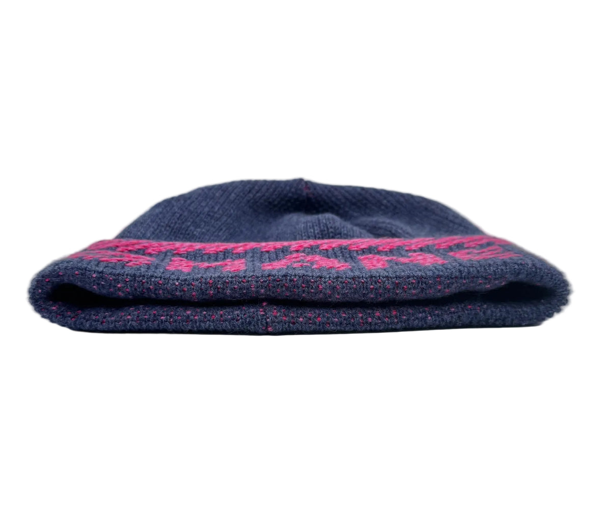 Chanel Blue and Pink Beanie