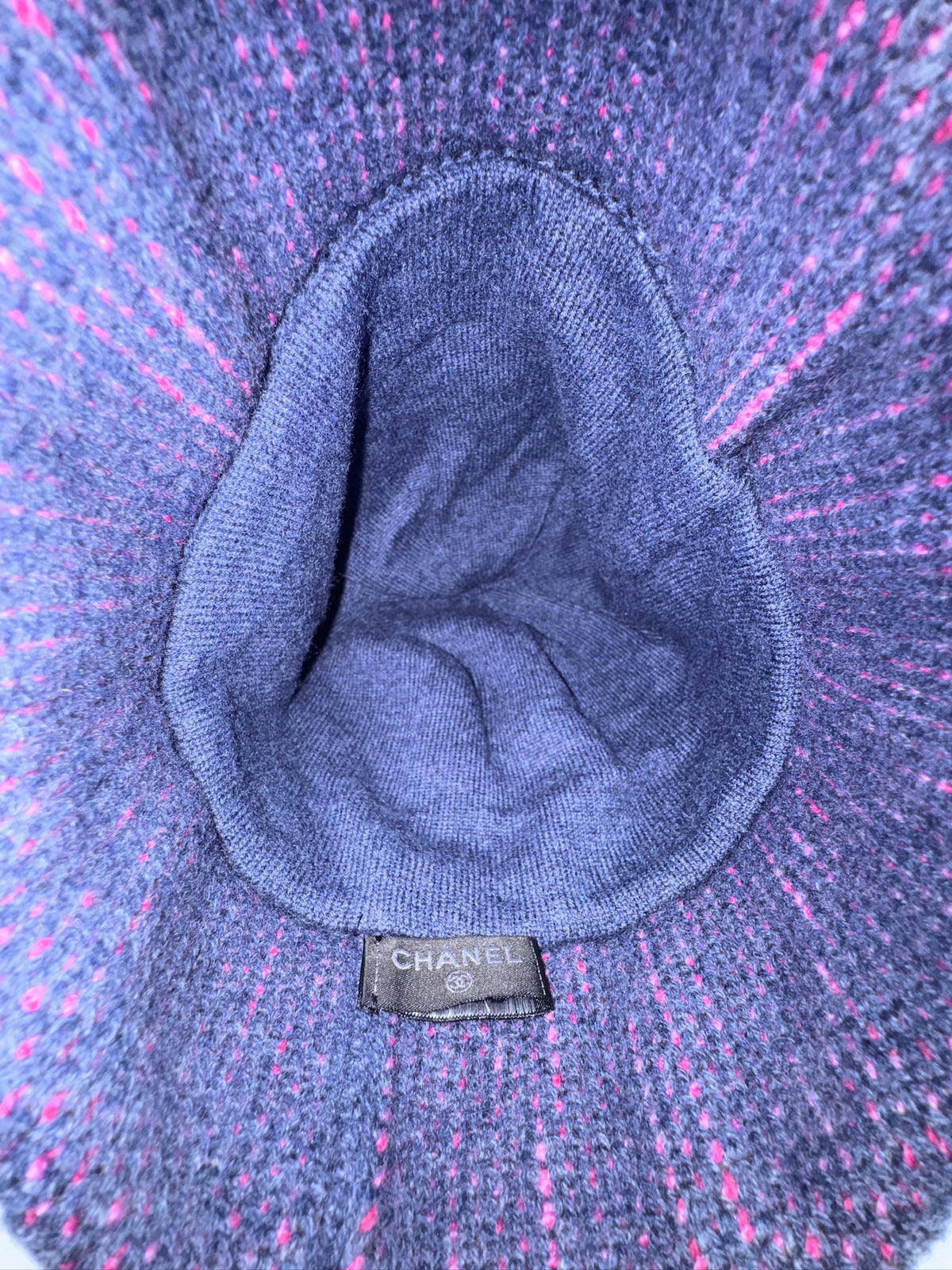 Chanel Blue and Pink Beanie