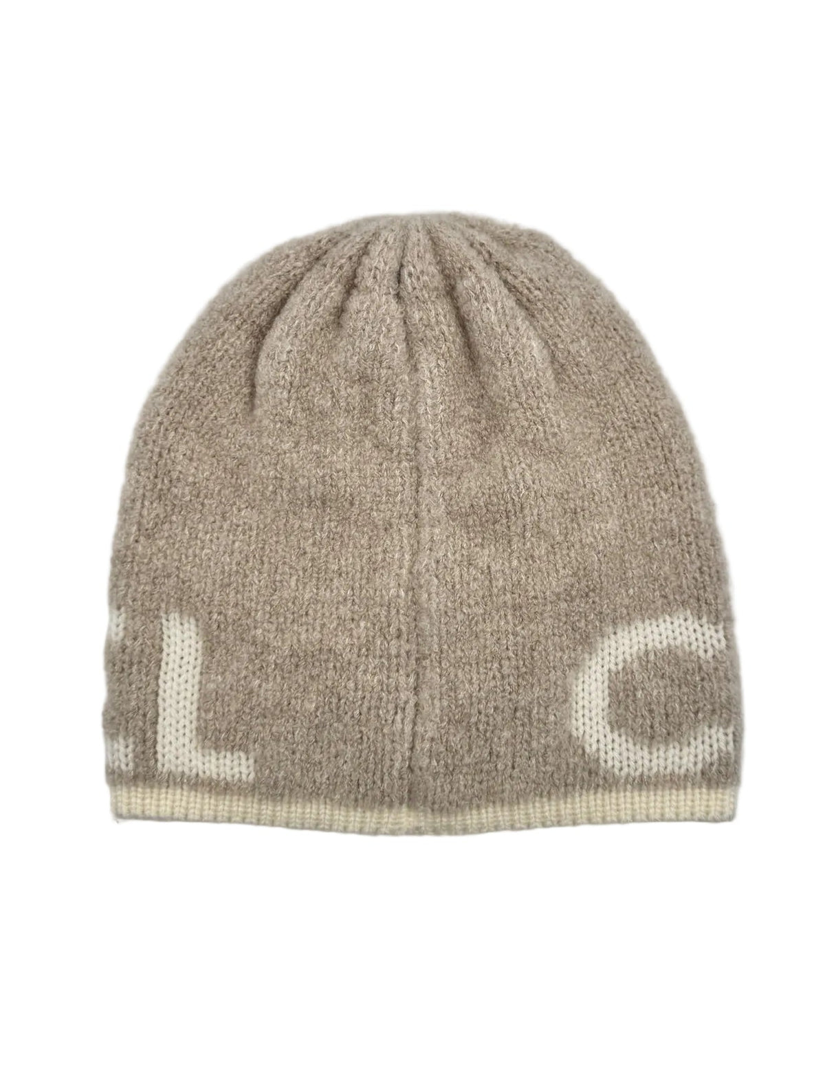 Chanel Beige and White Beanie
