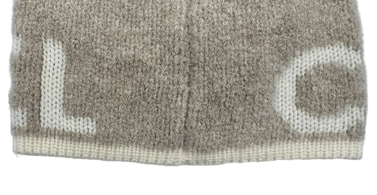 Chanel Beige and White Beanie