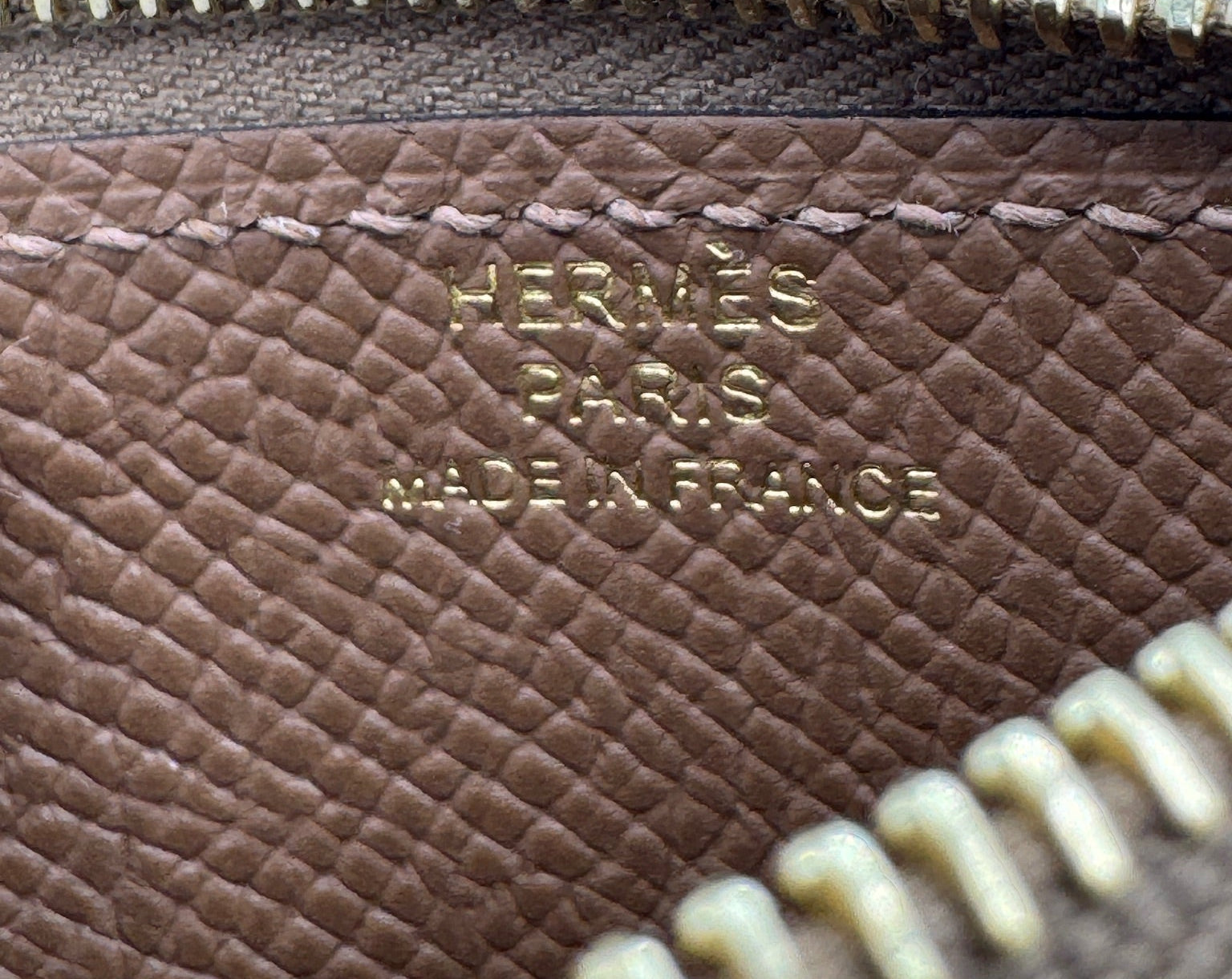 Hermès Constance Slim Wallet Alezan Gold Hardware