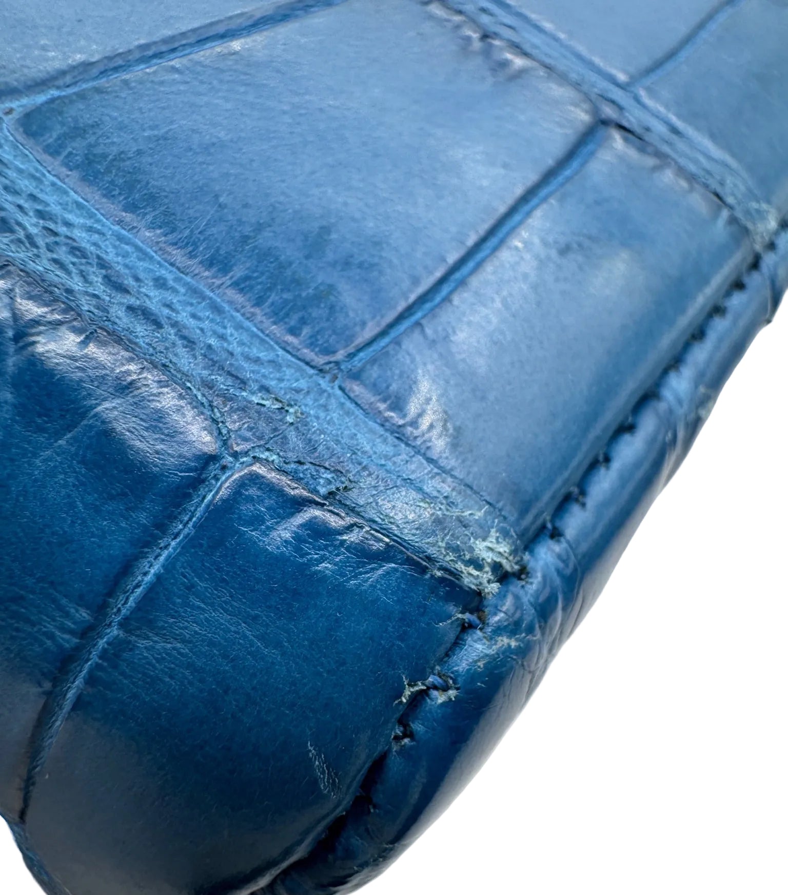 Chanel Blue Alligator Medium Classic Double Flapbag