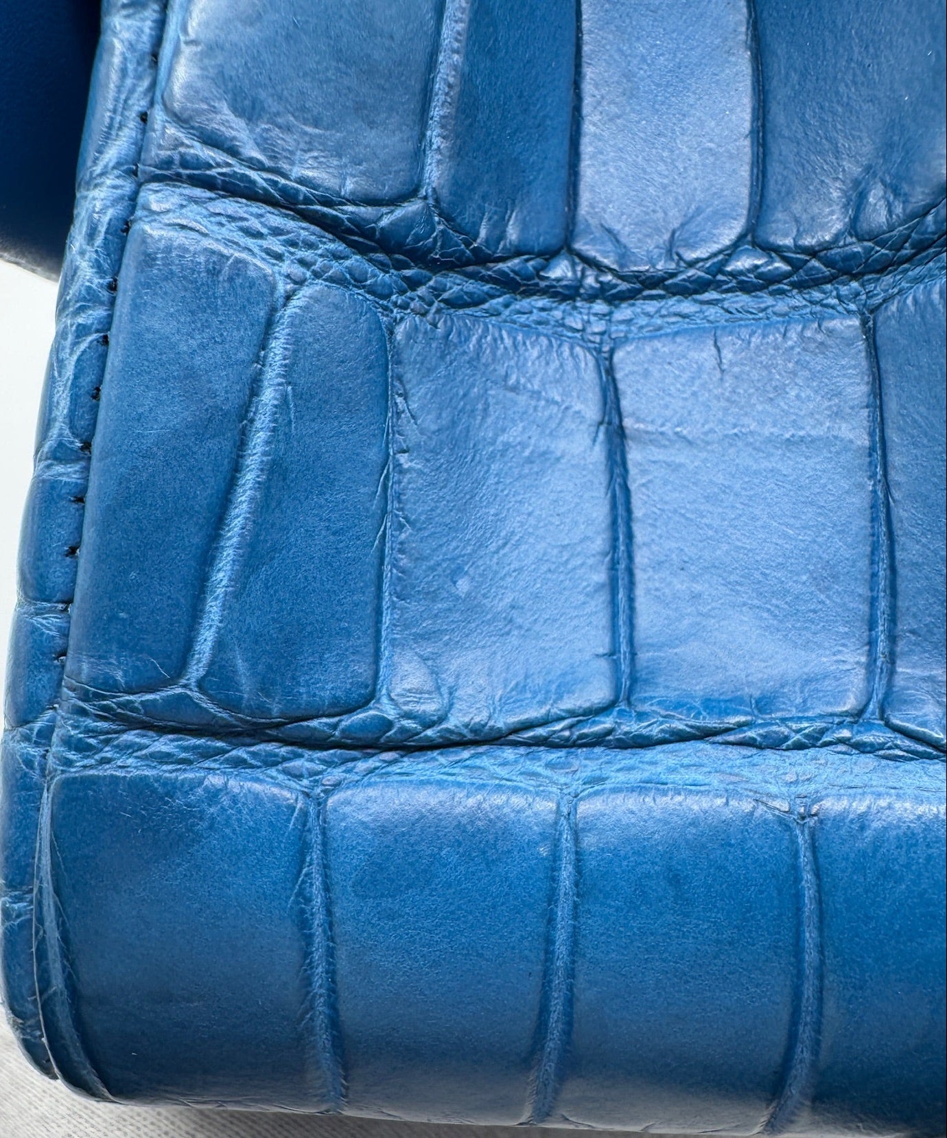 Chanel Blue Alligator Medium Classic Double Flapbag