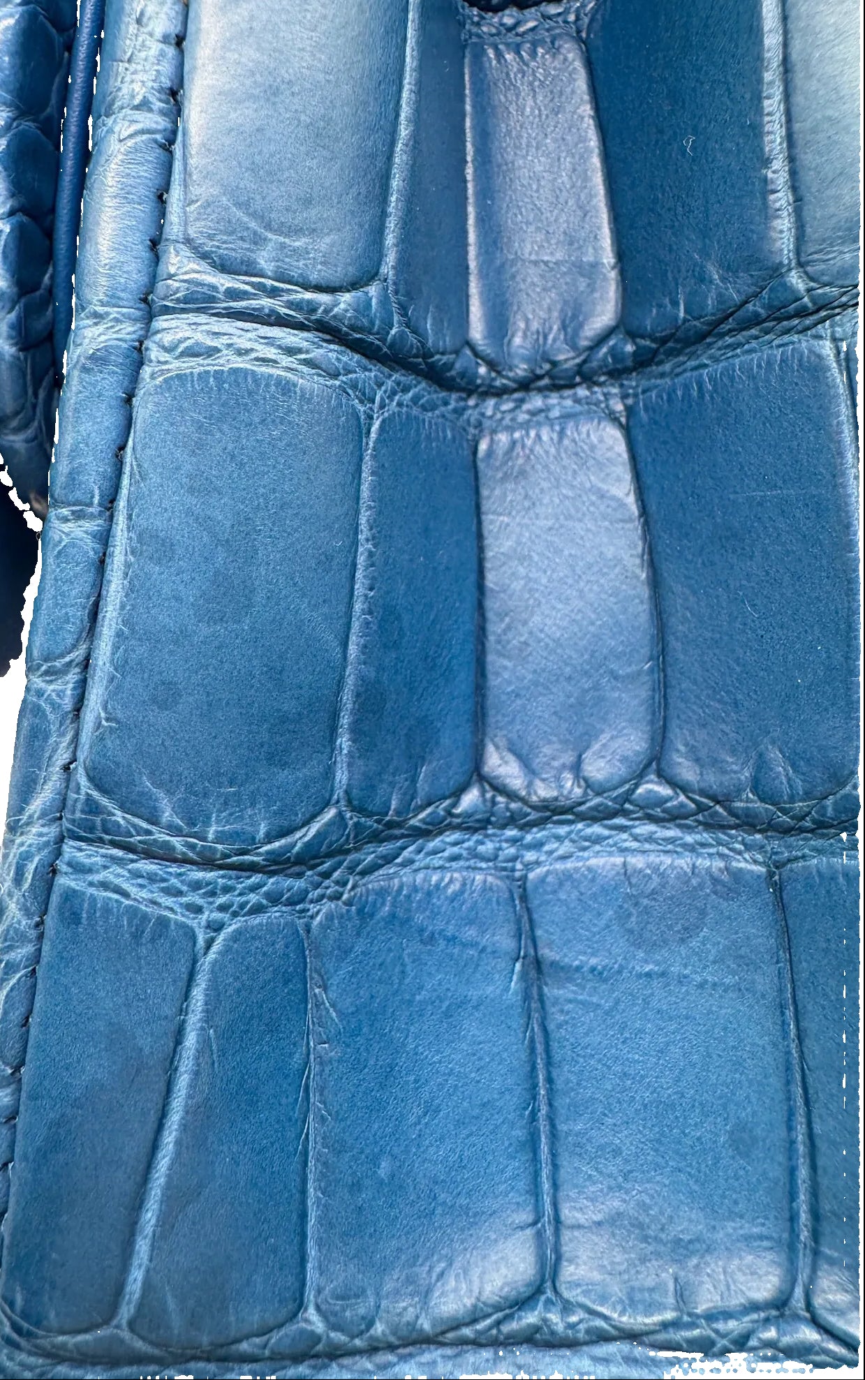 Chanel Blue Alligator Medium Classic Double Flapbag