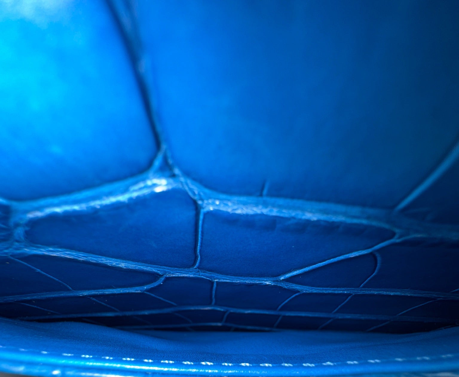 Chanel Blue Alligator Medium Classic Double Flapbag