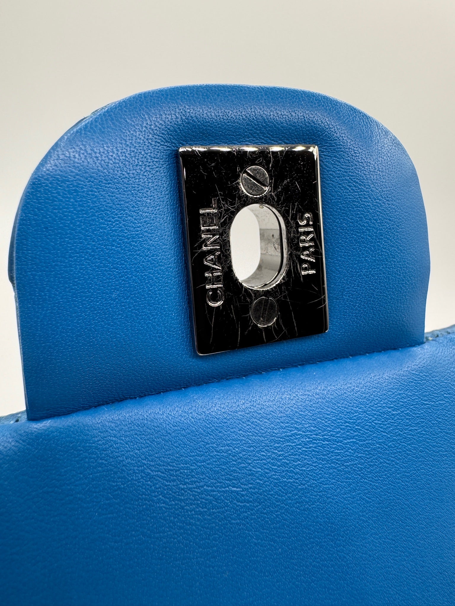 Chanel Blue Alligator Medium Classic Double Flapbag