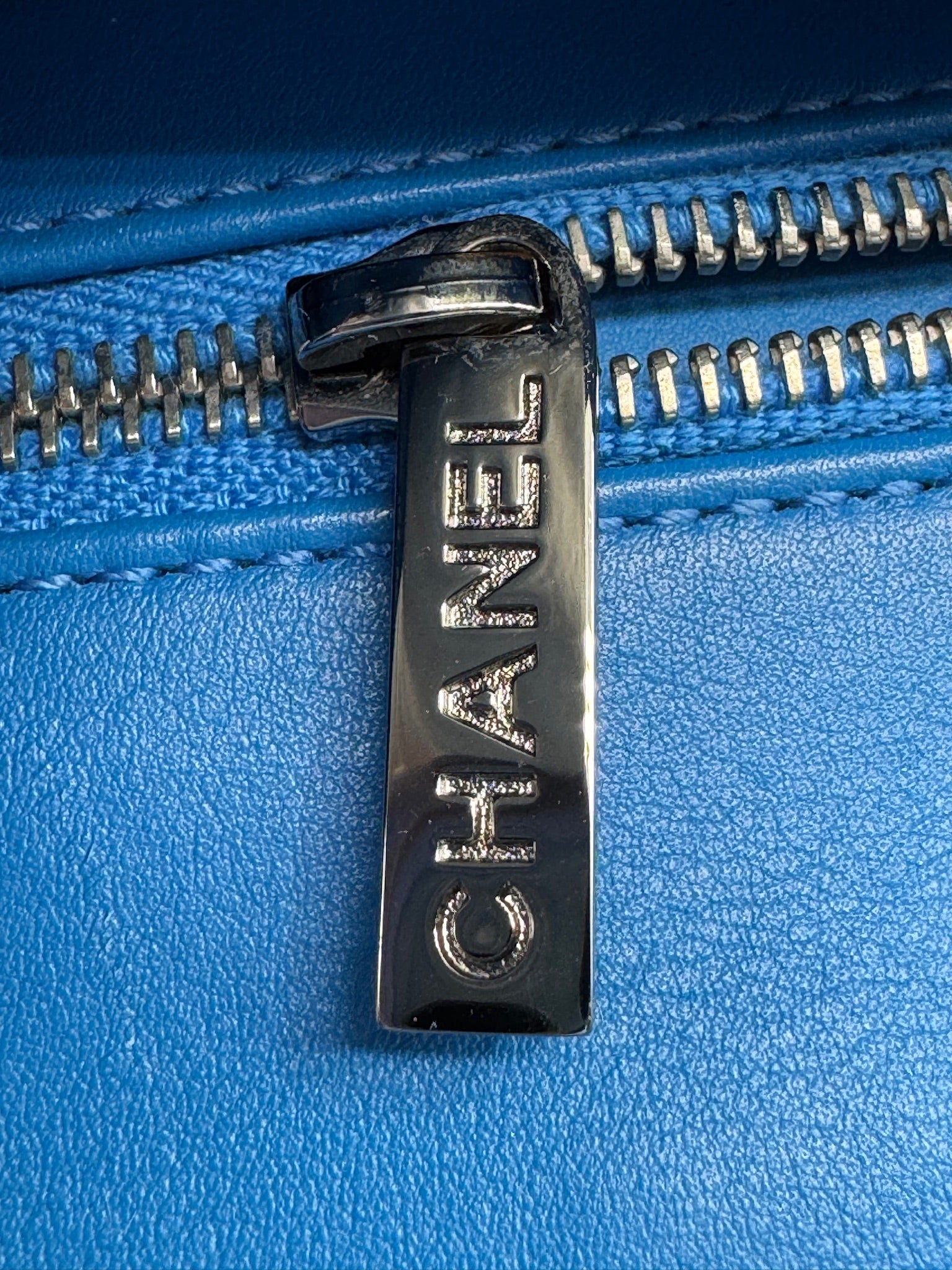 Chanel Blue Alligator Medium Classic Double Flapbag