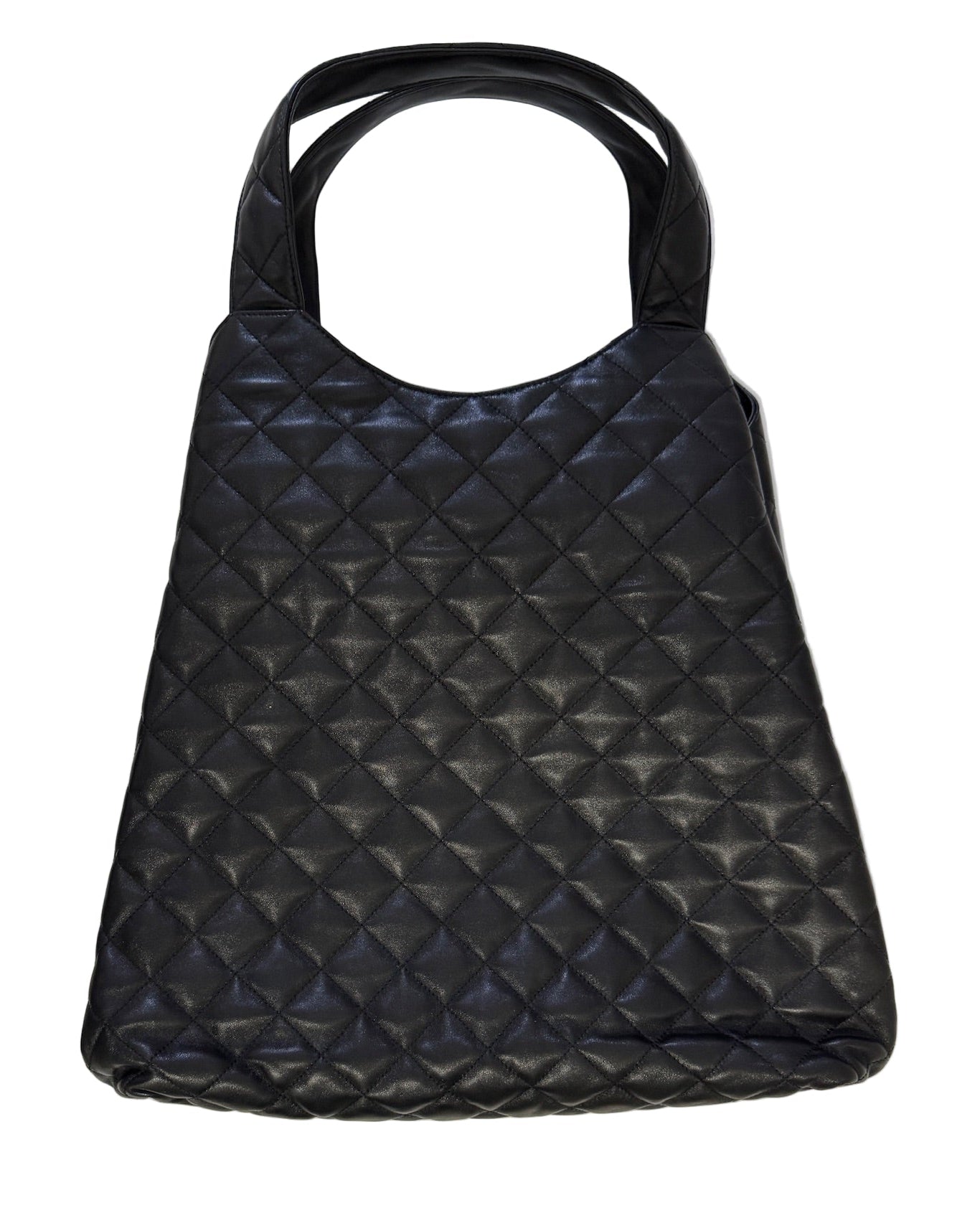 Saint Laurent YSL Black Leather Maxi Tote Bag