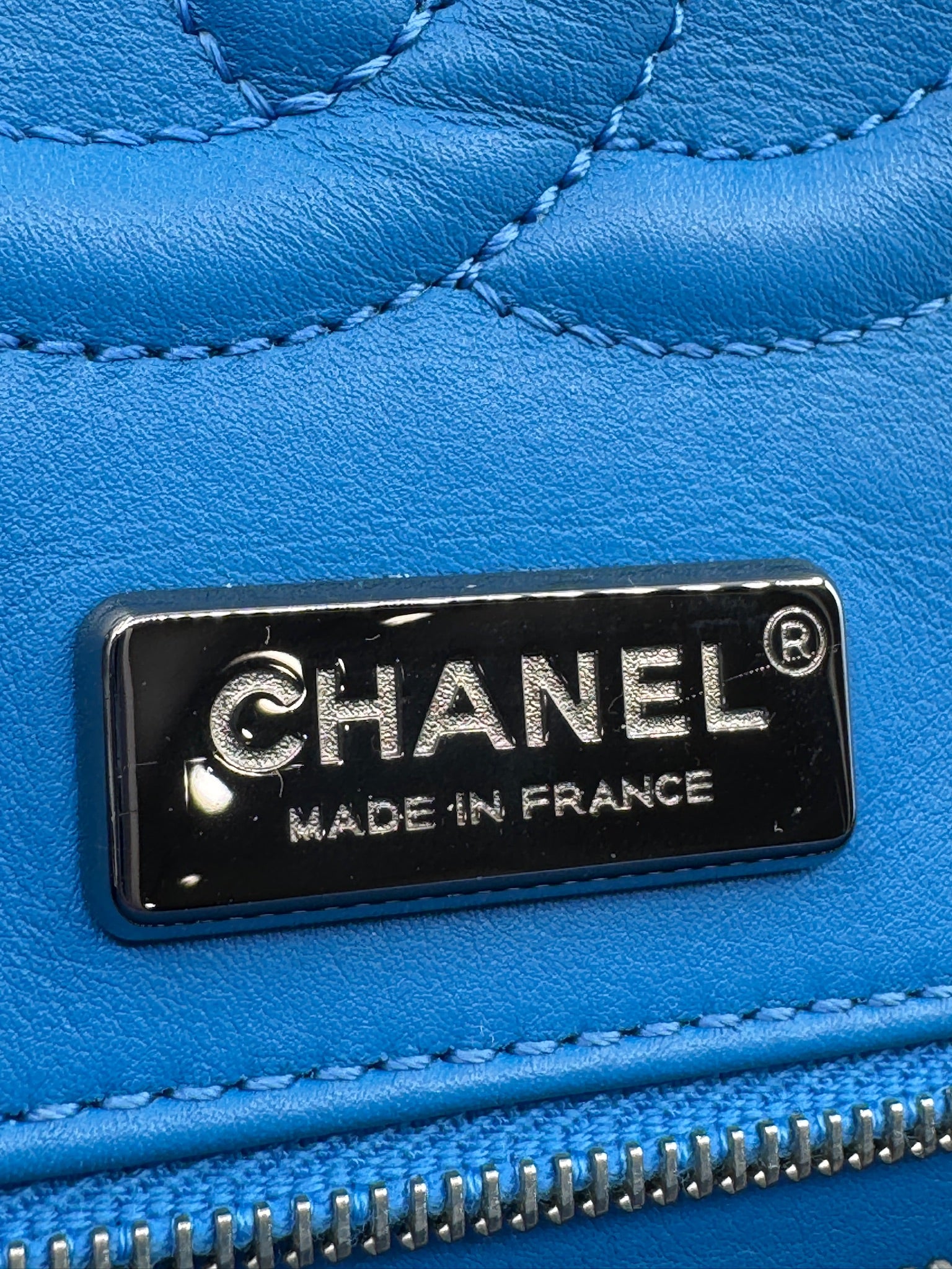 Chanel Blue Alligator Medium Classic Double Flapbag