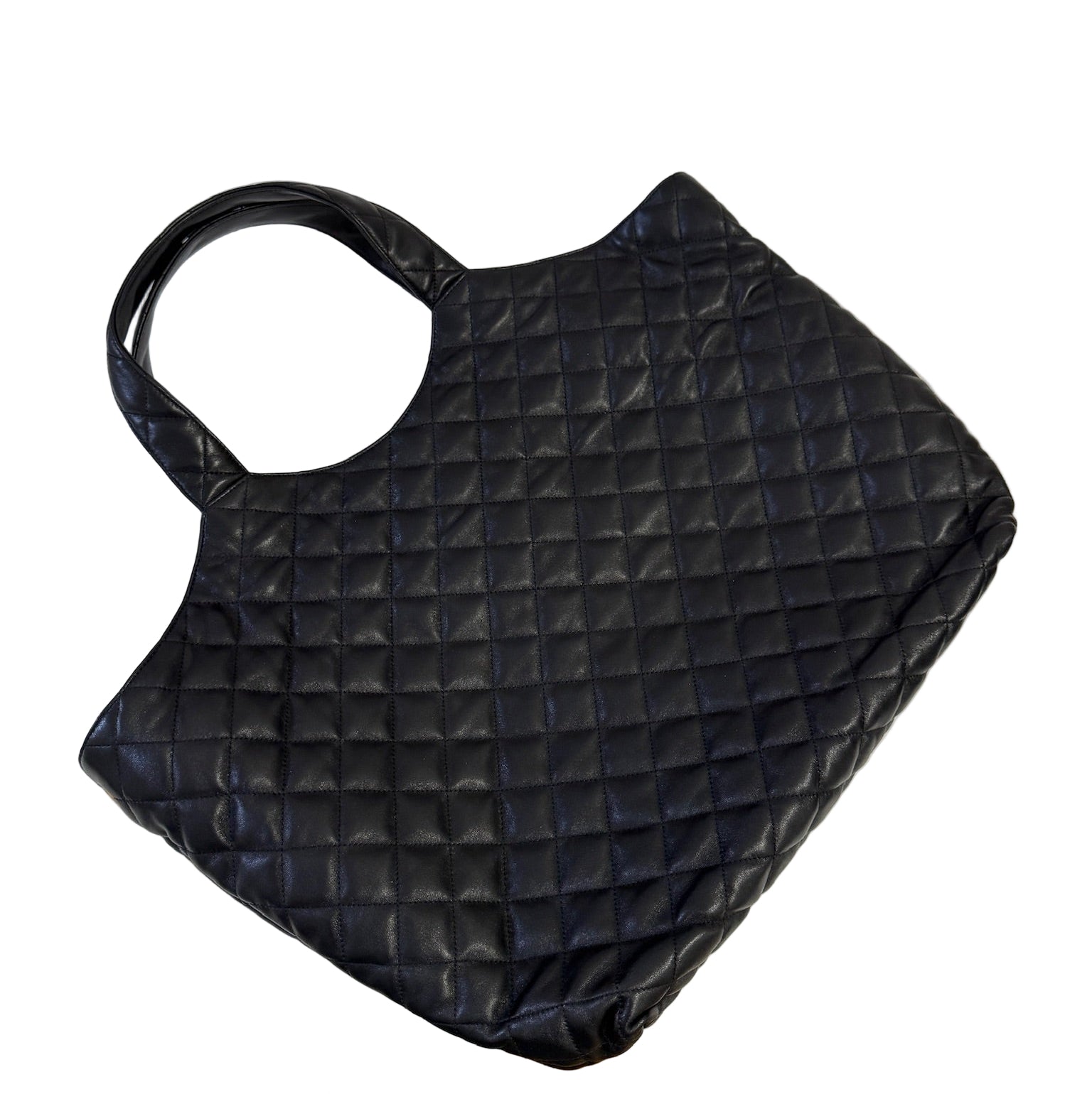 Saint Laurent YSL Black Leather Maxi Tote Bag