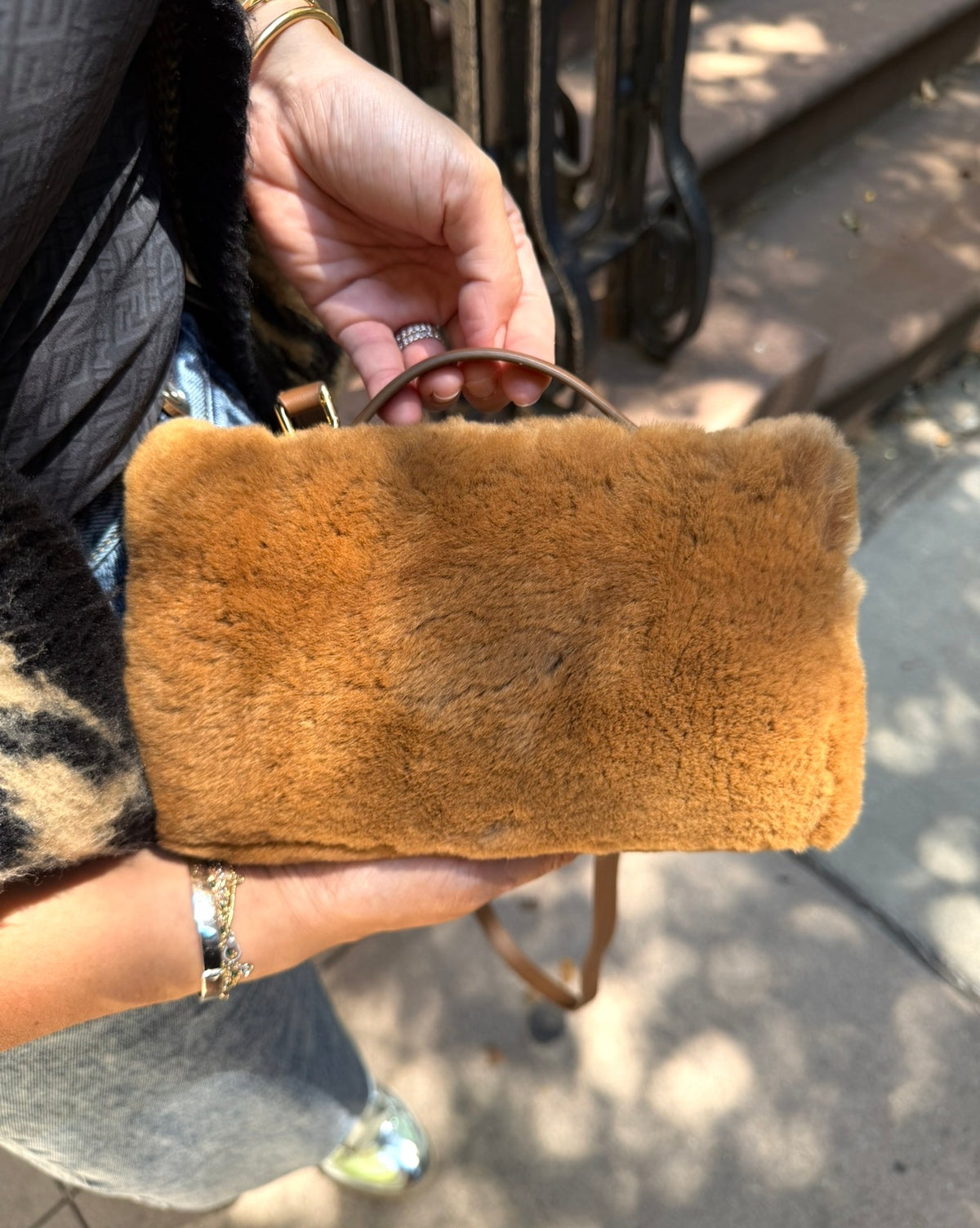 Loro Piana L19 Brown Mink Fur Pouch
