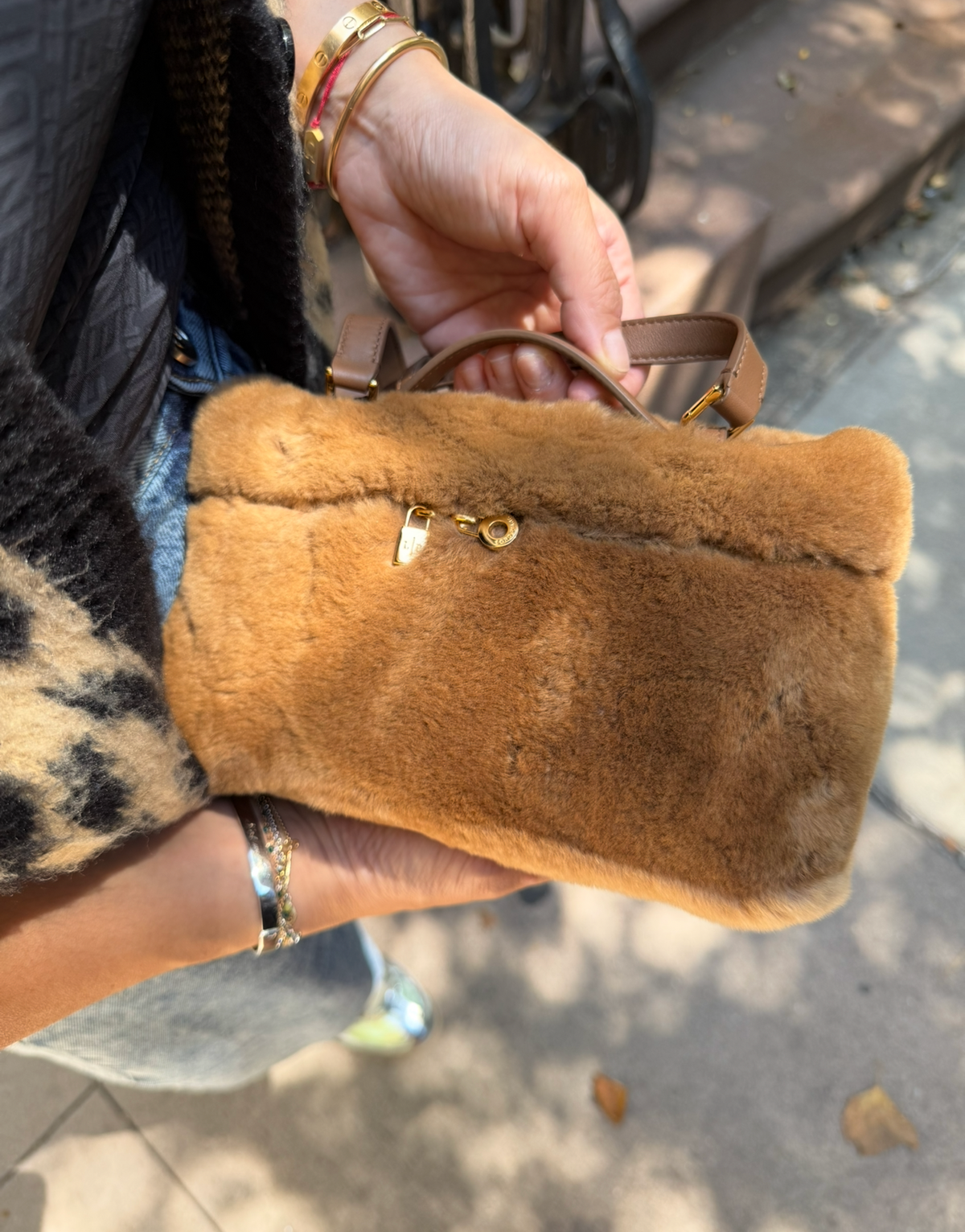 Loro Piana L19 Brown Mink Fur Pouch