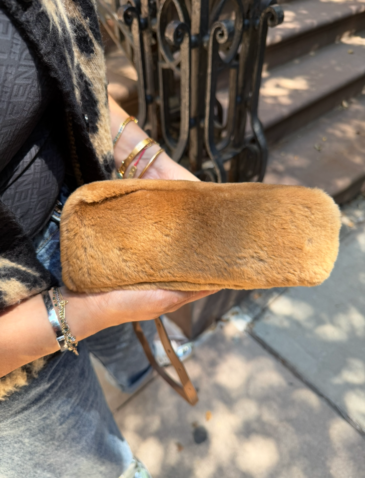 Loro Piana L19 Brown Mink Fur Pouch
