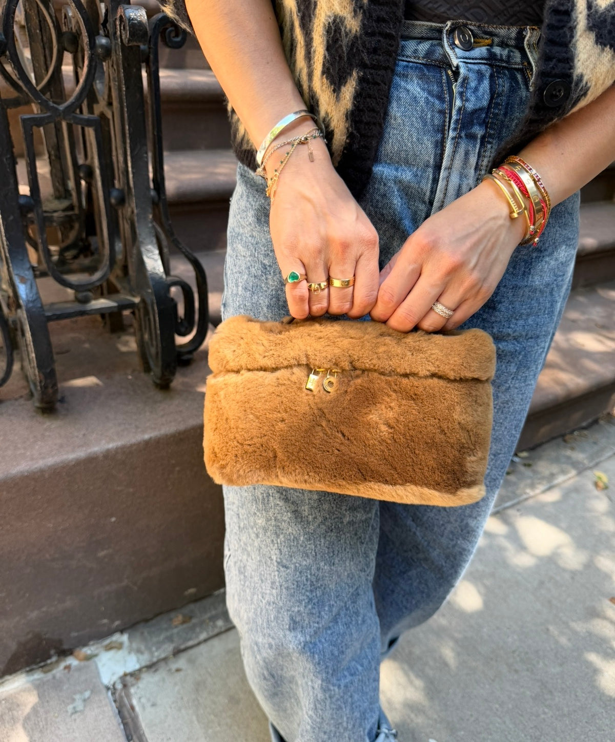 Loro Piana L19 Brown Mink Fur Pouch