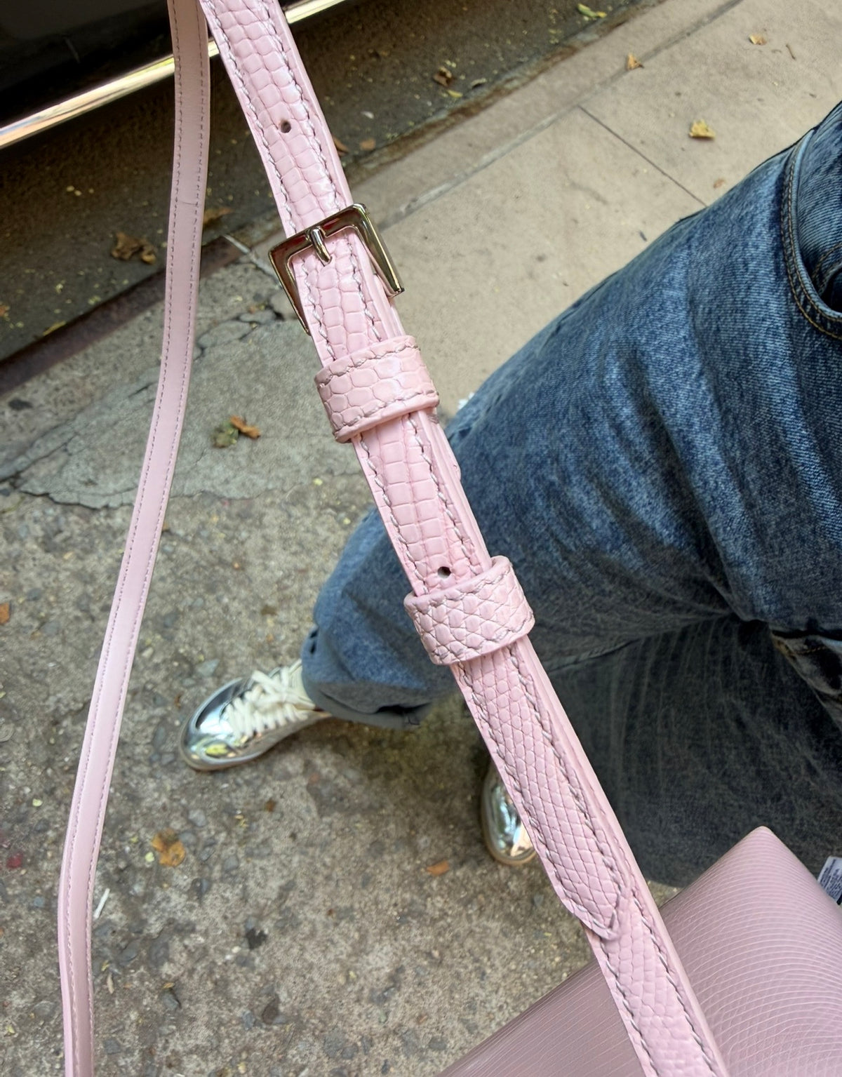 Loro Piana Rose Baby Pink Lizard L19 Pouch