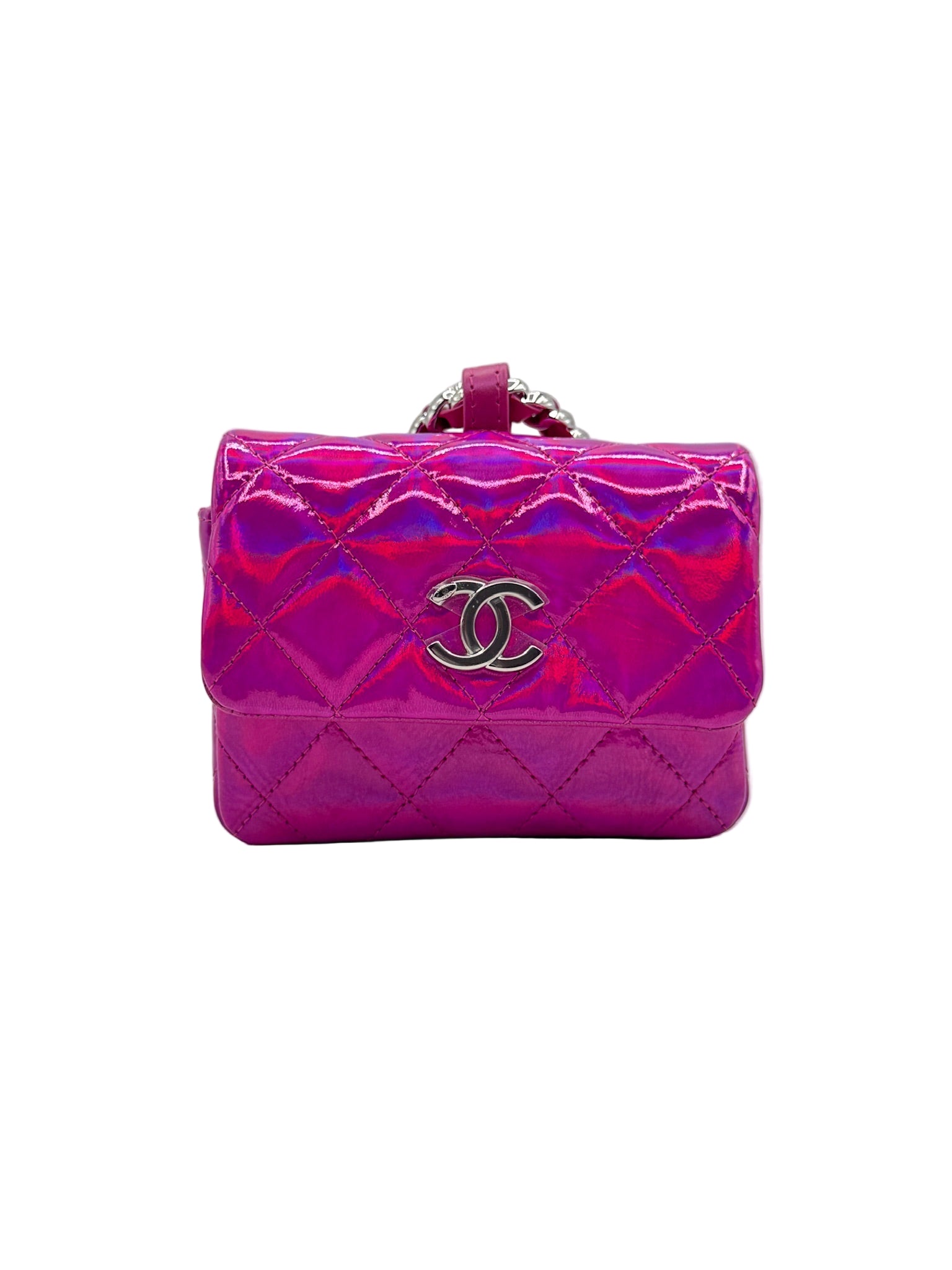Chanel Pink Iridescent Mirror Bag Charm