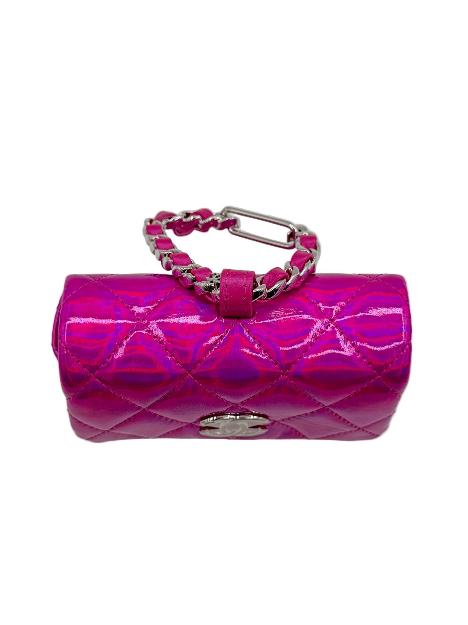 Chanel Pink Iridescent Mirror Bag Charm