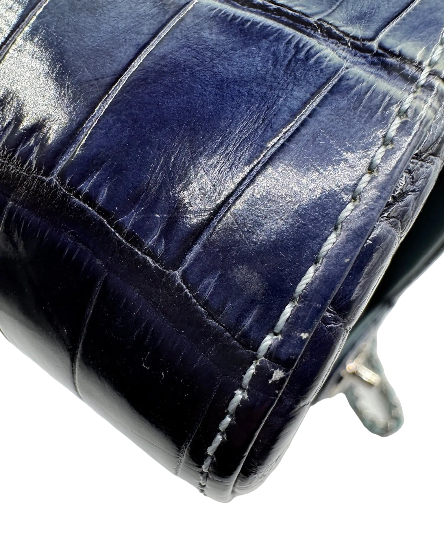Chanel Ombre Blue Alligator Medium Flapbag