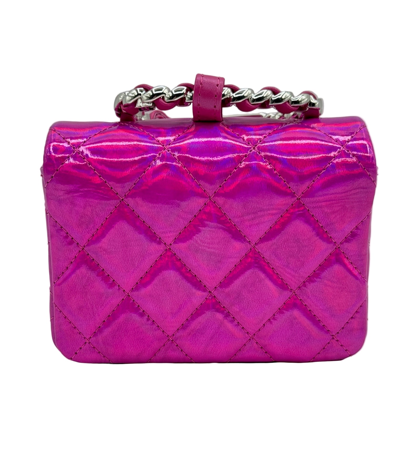 Chanel Pink Iridescent Mirror Bag Charm