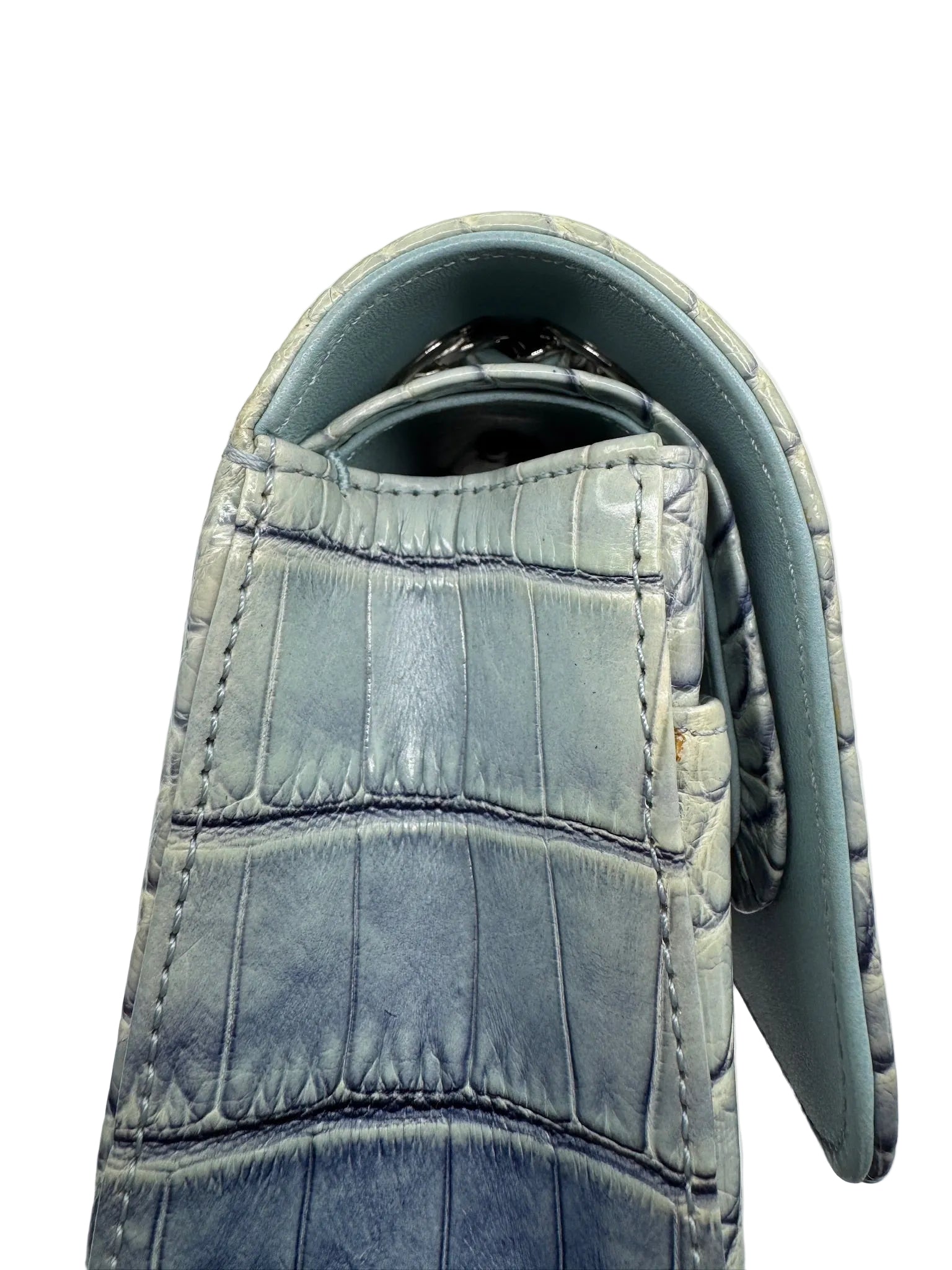 Chanel Ombre Blue Alligator Medium Flapbag