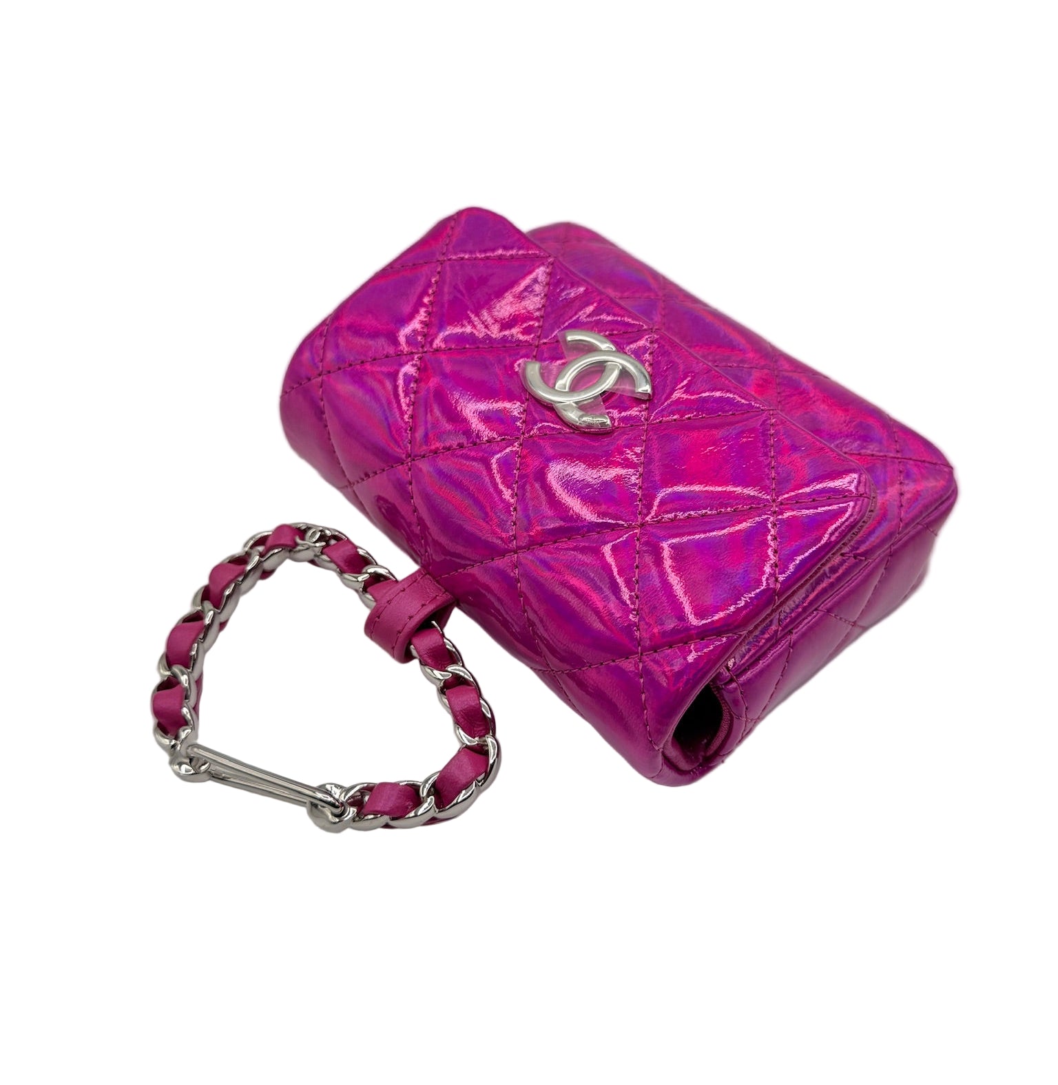 Chanel Pink Iridescent Mirror Bag Charm