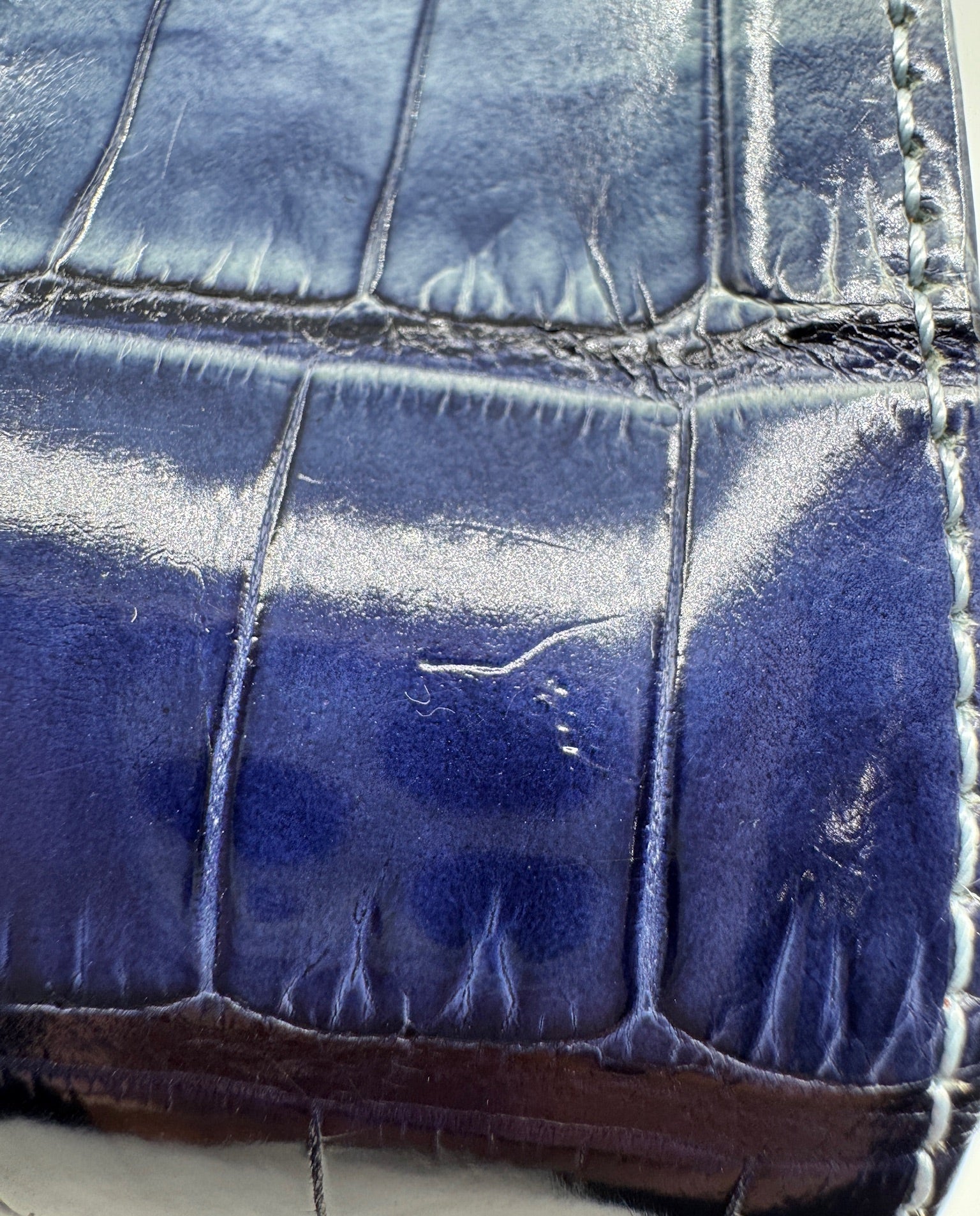 Chanel Ombre Blue Alligator Medium Flapbag