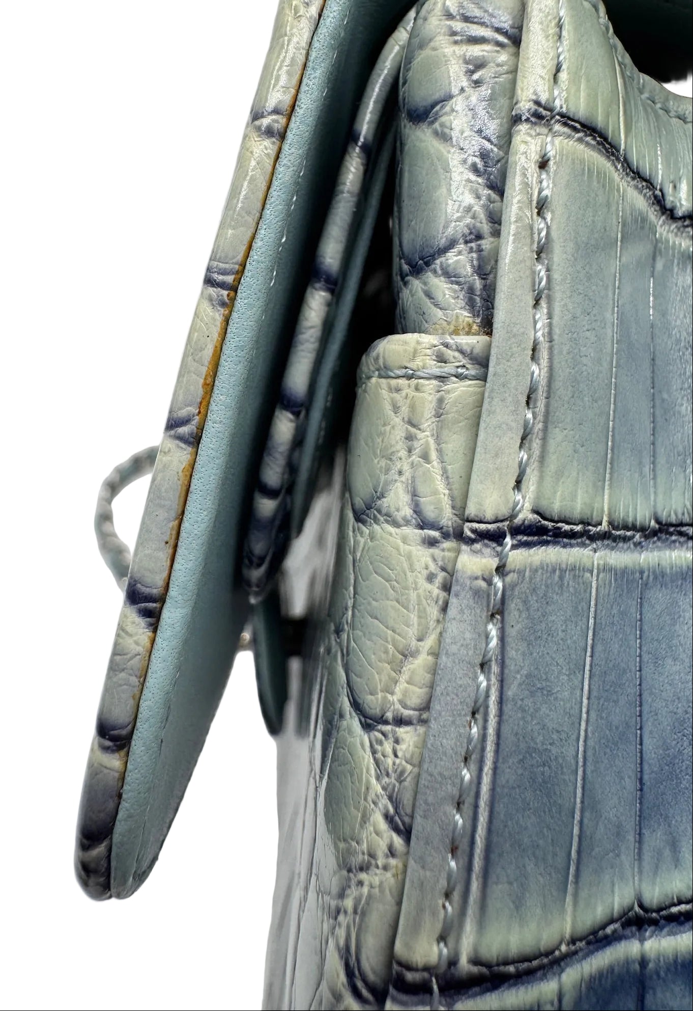 Chanel Ombre Blue Alligator Medium Flapbag