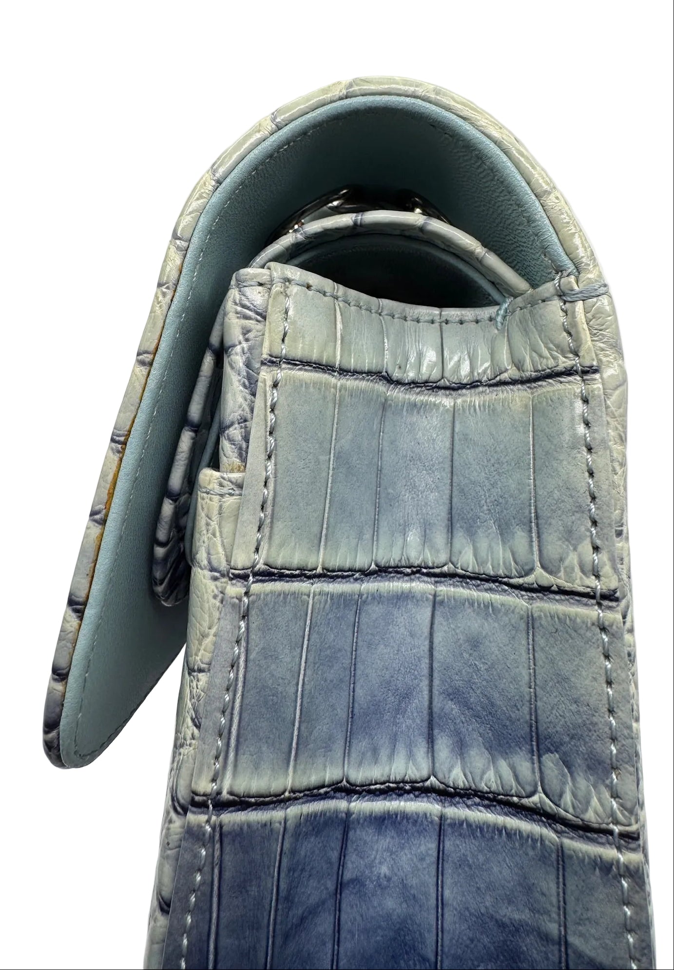 Chanel Ombre Blue Alligator Medium Flapbag