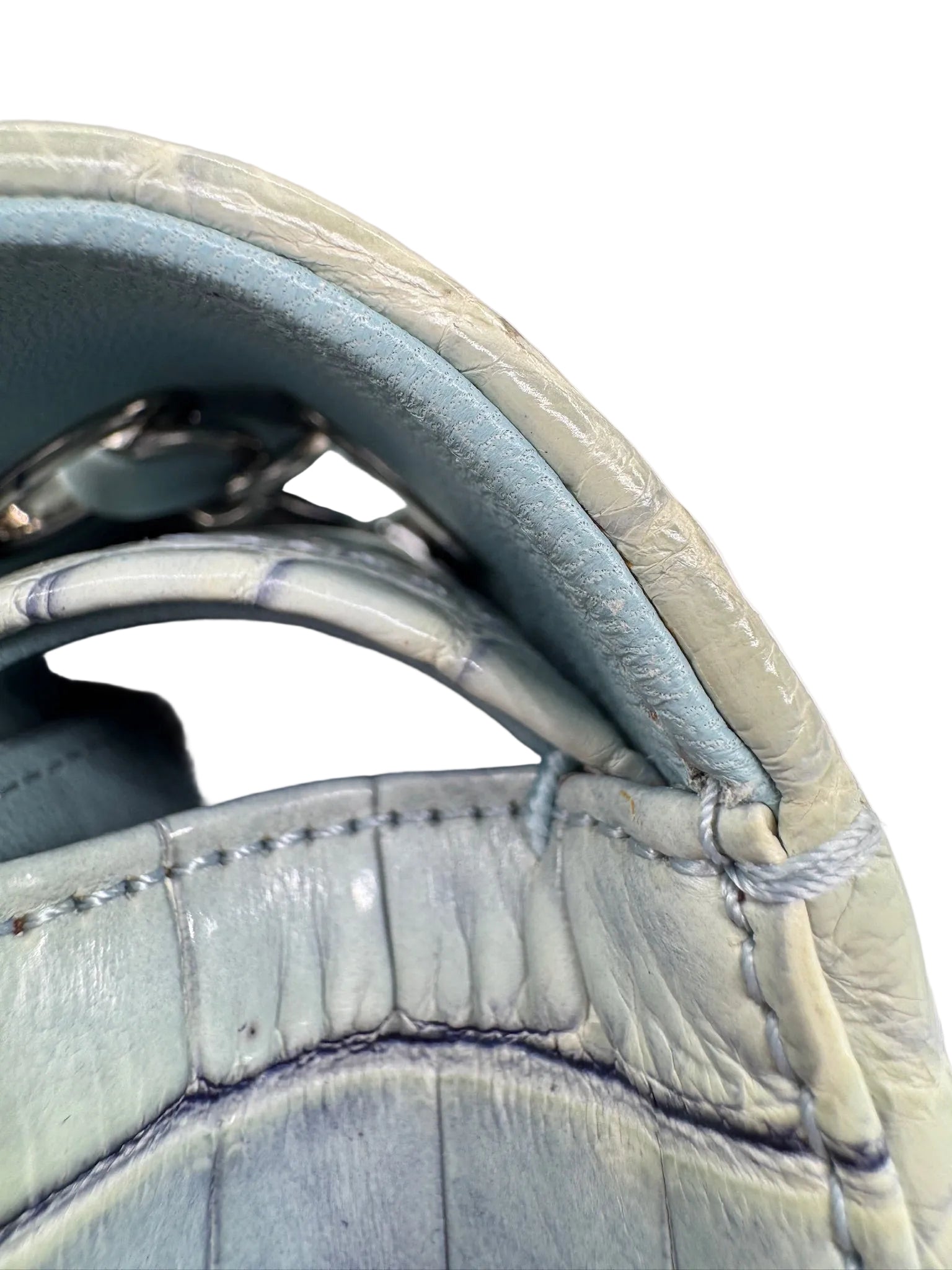 Chanel Ombre Blue Alligator Medium Flapbag