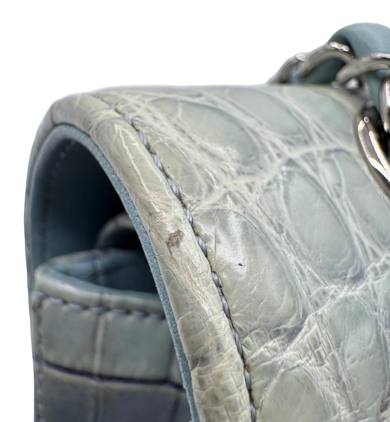 Chanel Ombre Blue Alligator Medium Flapbag