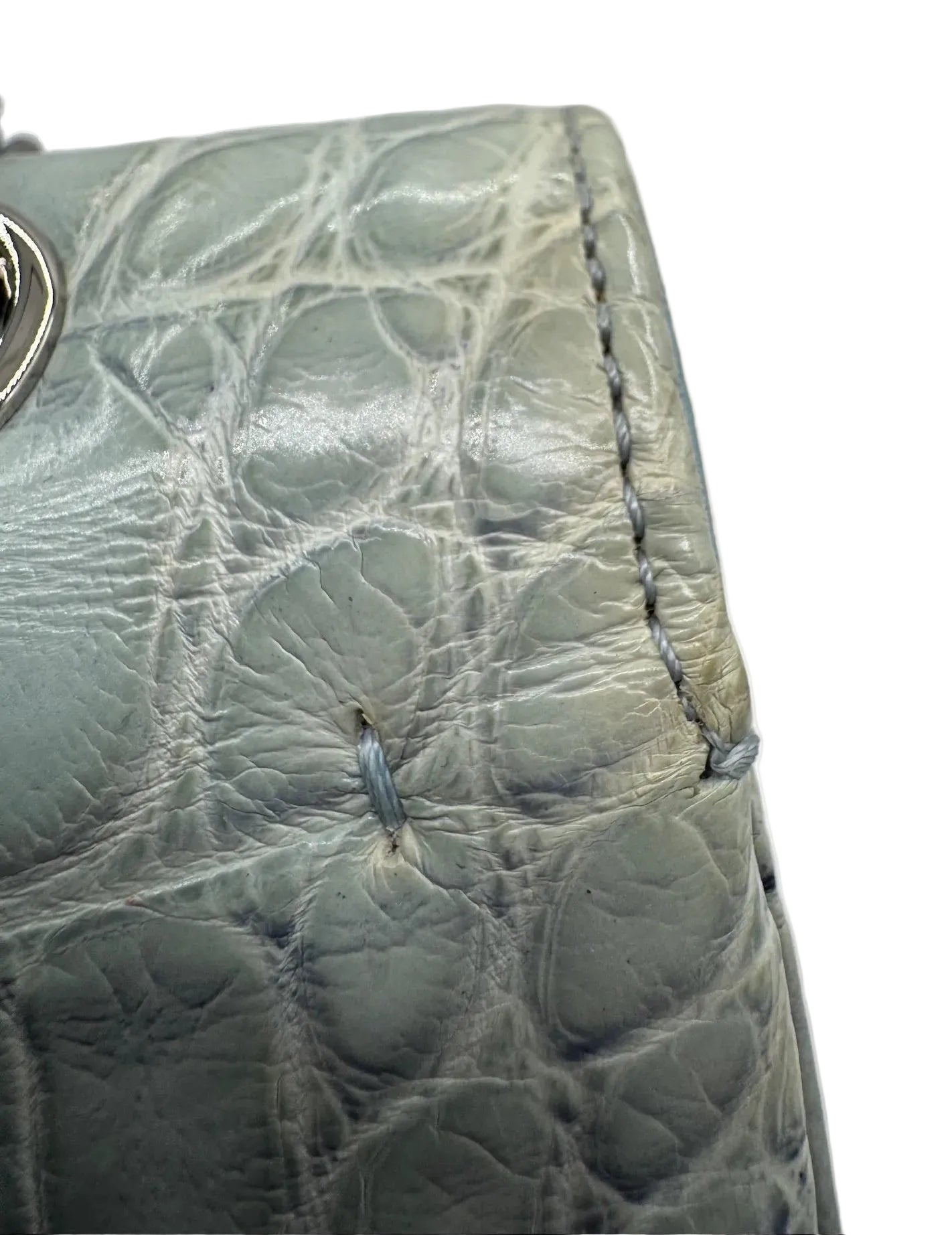 Chanel Ombre Blue Alligator Medium Flapbag