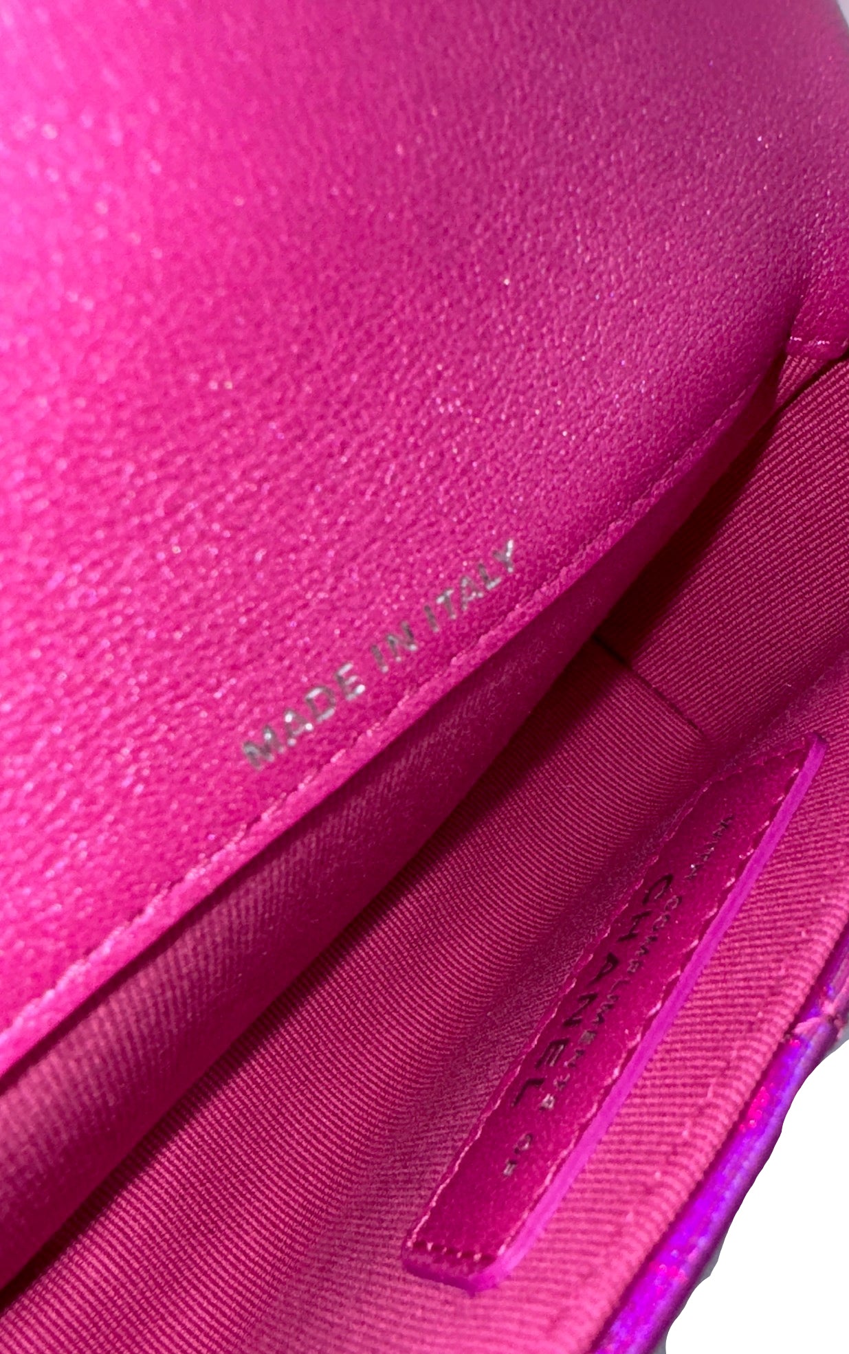 Chanel Pink Iridescent Mirror Bag Charm